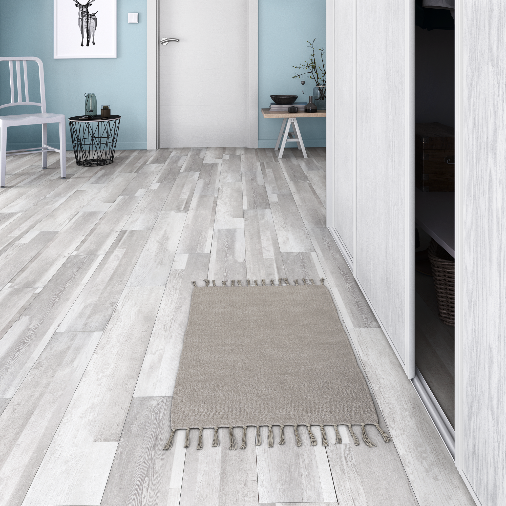 Tapete algodão INSPIRE MANOA COM FRANJAS 50X80CM MOON4 - 17