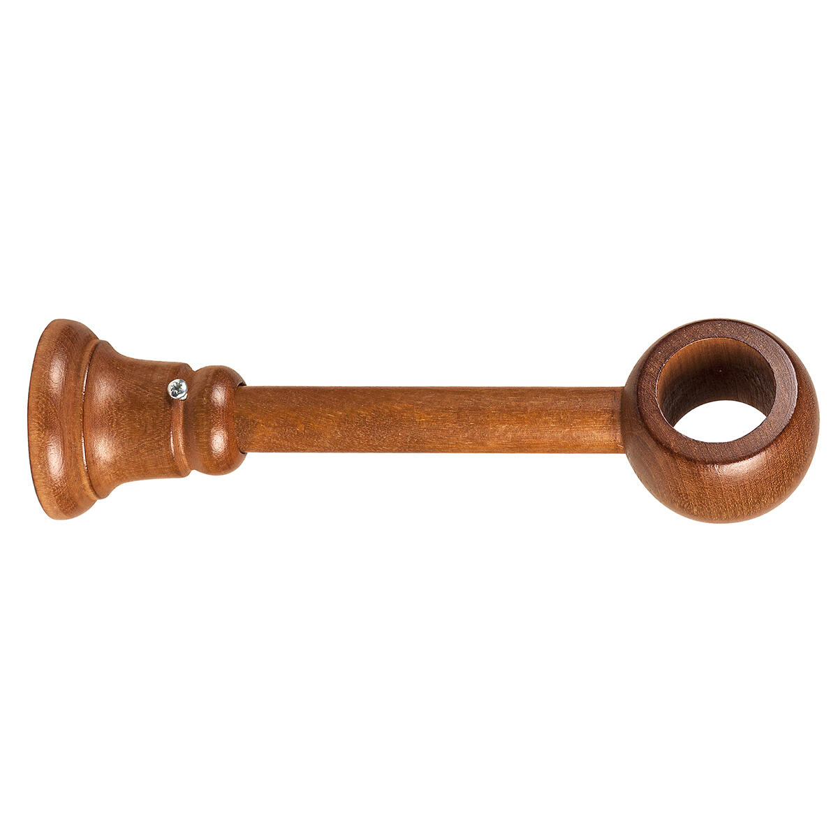 Staffa singolo chiuso Ø 28 mm Supporto Singolo Legno in legno ciliegio verniciato 20.5 cm