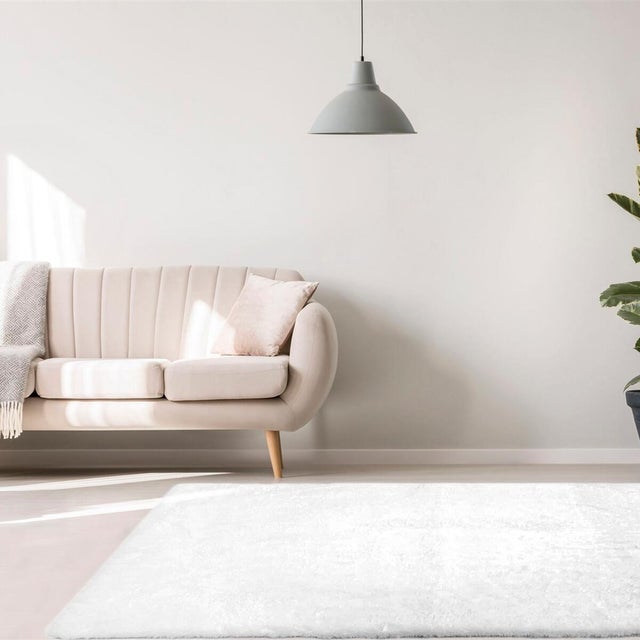 Tappeto Carezza in polipropilene, L 170 x L 120 cm, bianco