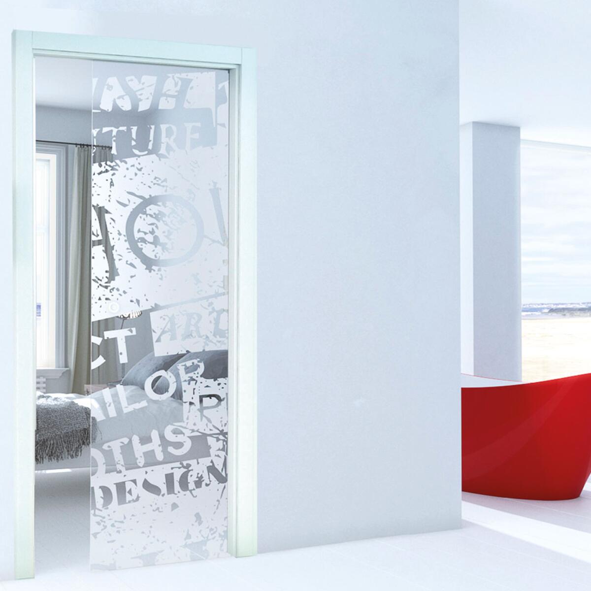 Anta per porta scorrevole Secret Vogue in vetro L 83 x H 212 cm sp.8 mm reversibile - 2