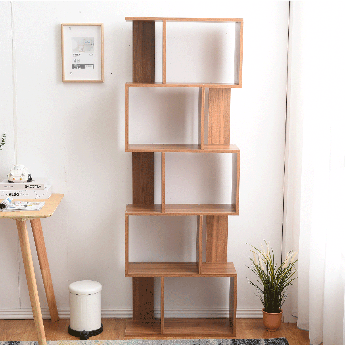 Libreria 6 ripiani Madrid L 60 x P 24 x H 171 cm marrone - 5