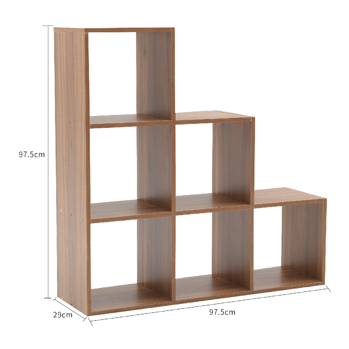 Libreria Bambini SINBINTA A 6 Tasche In Legno – 75x30x80 Cm, Beige, Per Cameretta E Sala Giochi