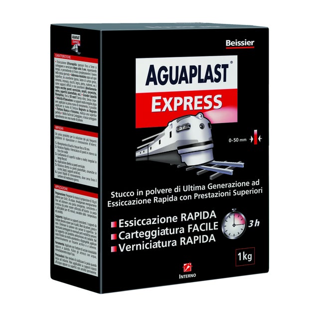 Stucco in polvere per interno AGUAPLAST Express 1 kg bianco