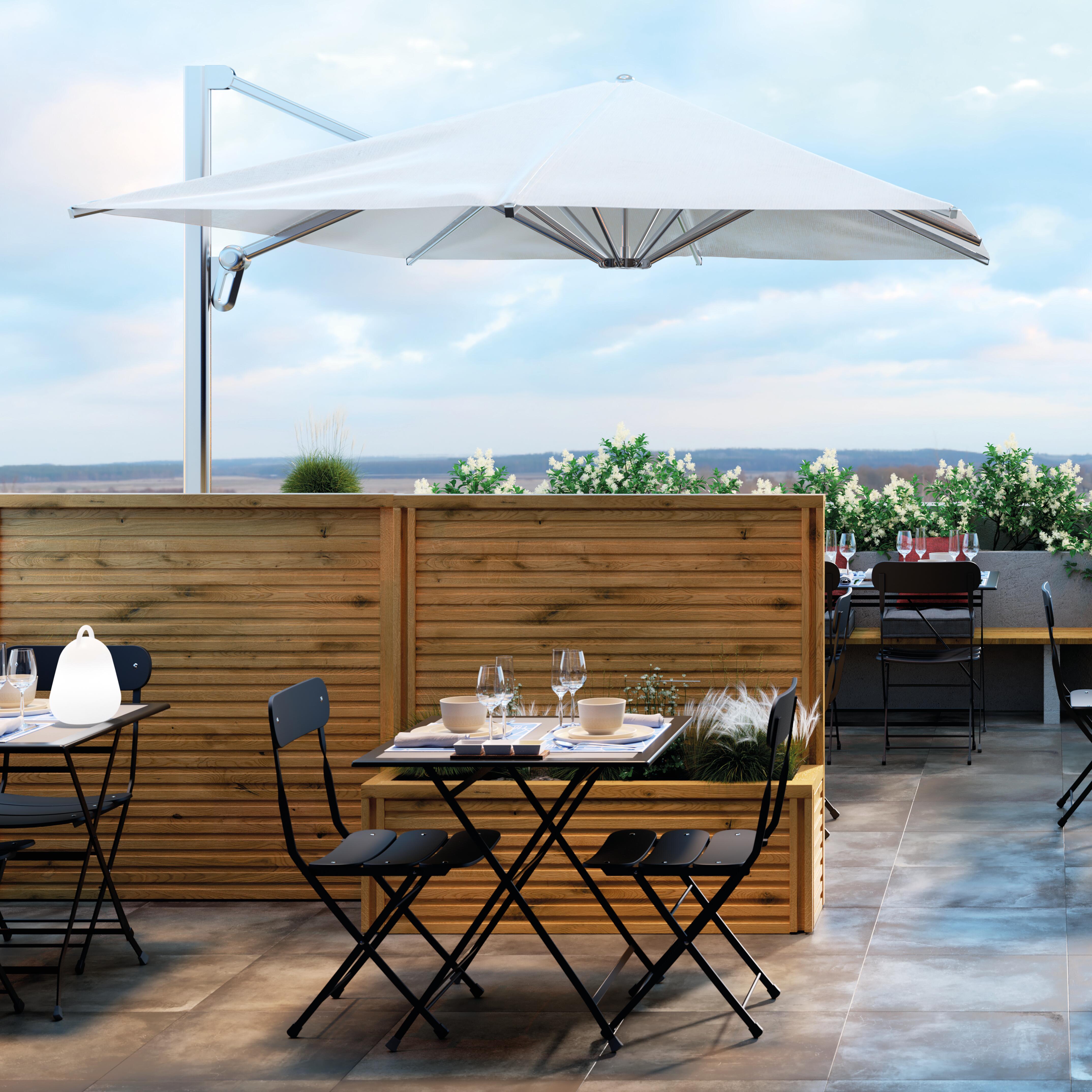 Sedia da giardino pieghevole Cassis OASI BY EMU, seduta in acciaio antracite - 4