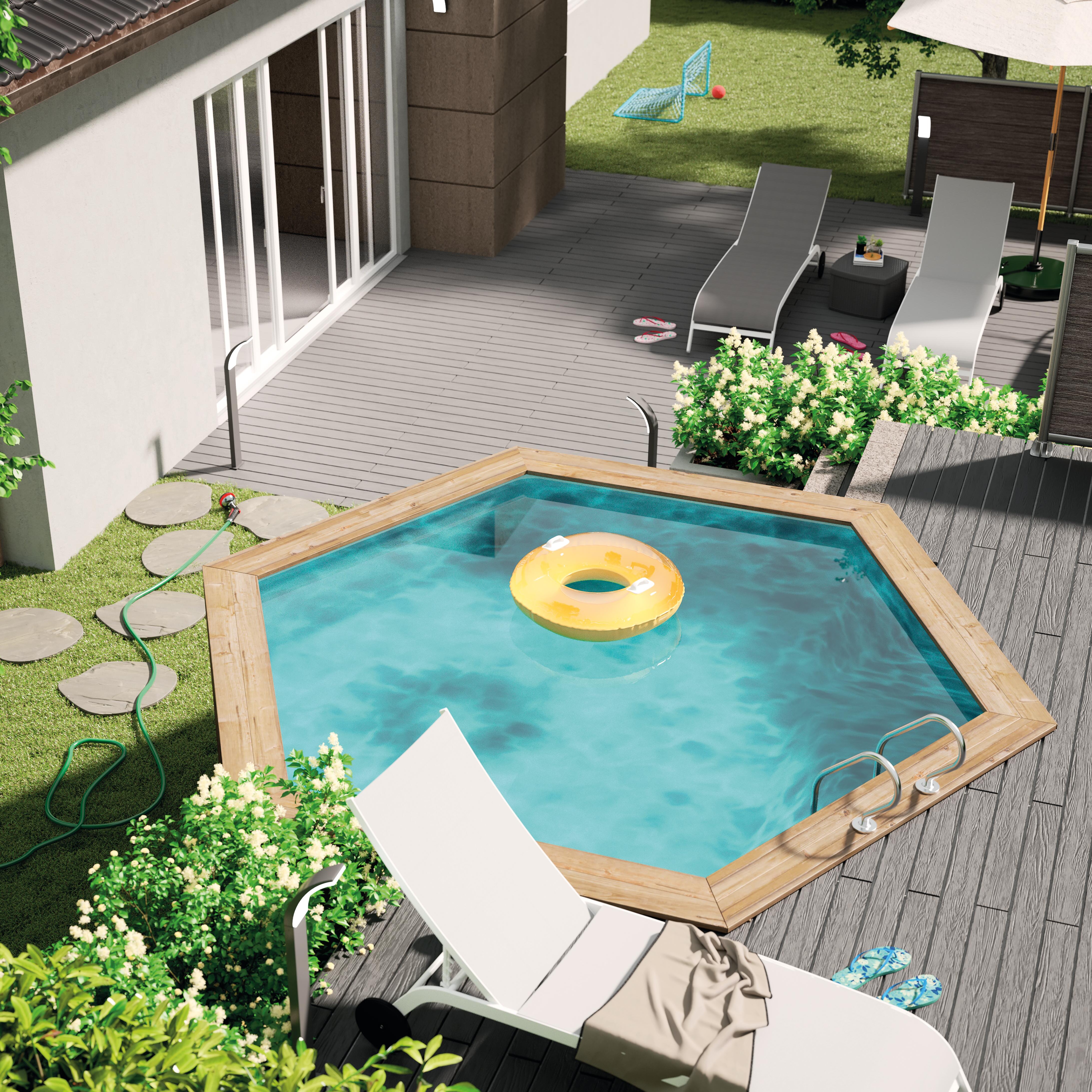 Tavolino da esterno Contenitore Lipari struttura e superficie in resina antracite per 2 persone 53x53cm - 4