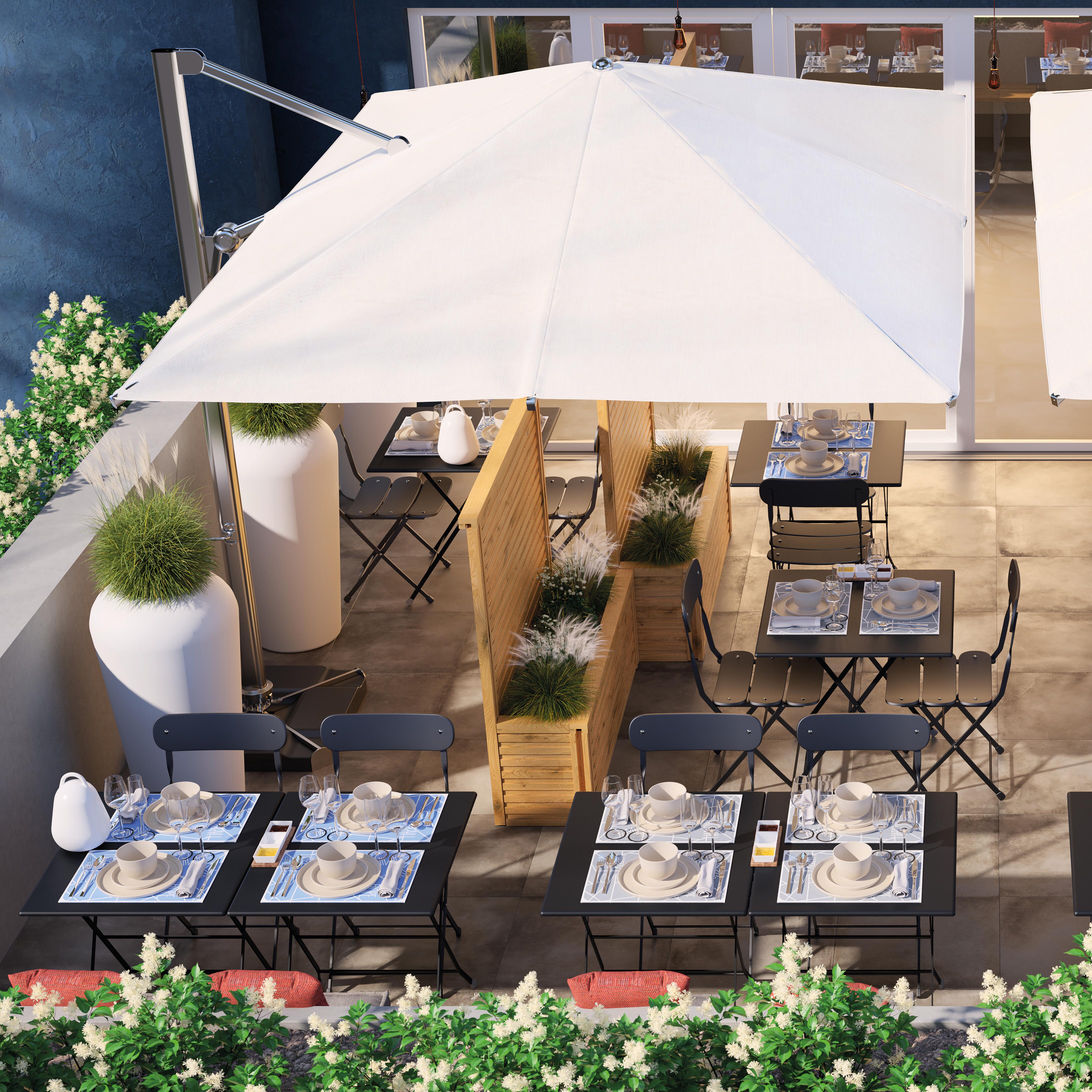 Sedia da giardino pieghevole Cassis OASI BY EMU, seduta in acciaio antracite - 3