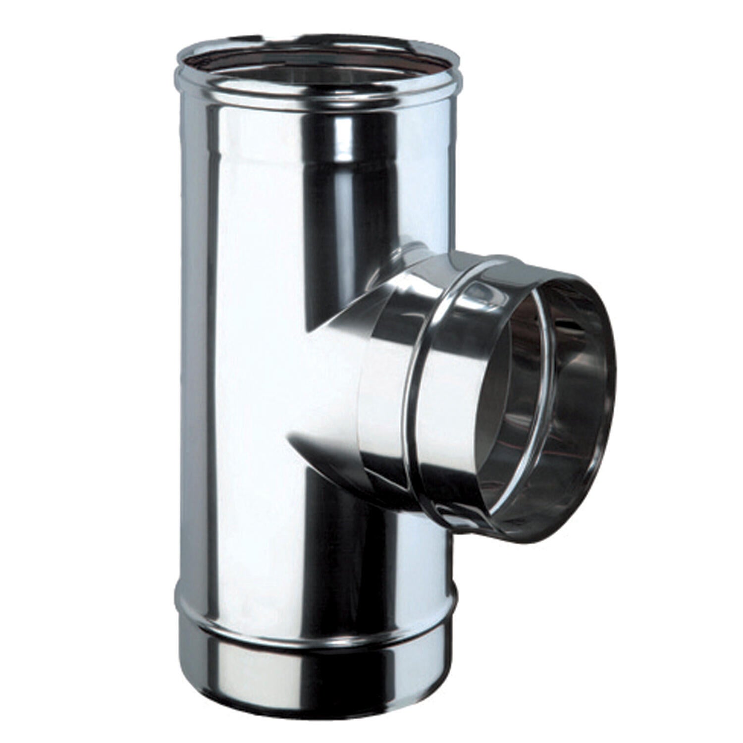 Gomito Canna Fumaria 90° Con Porta Fissa 130 Mm | Raccordo In Acciaio Grigio Senotherm