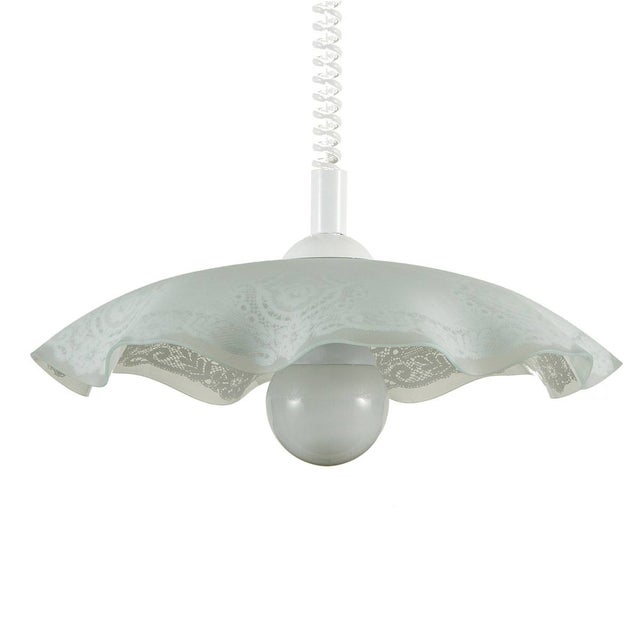 Lampadario Neoclassico Milady bianco paralume bianco E27 Ø43cm