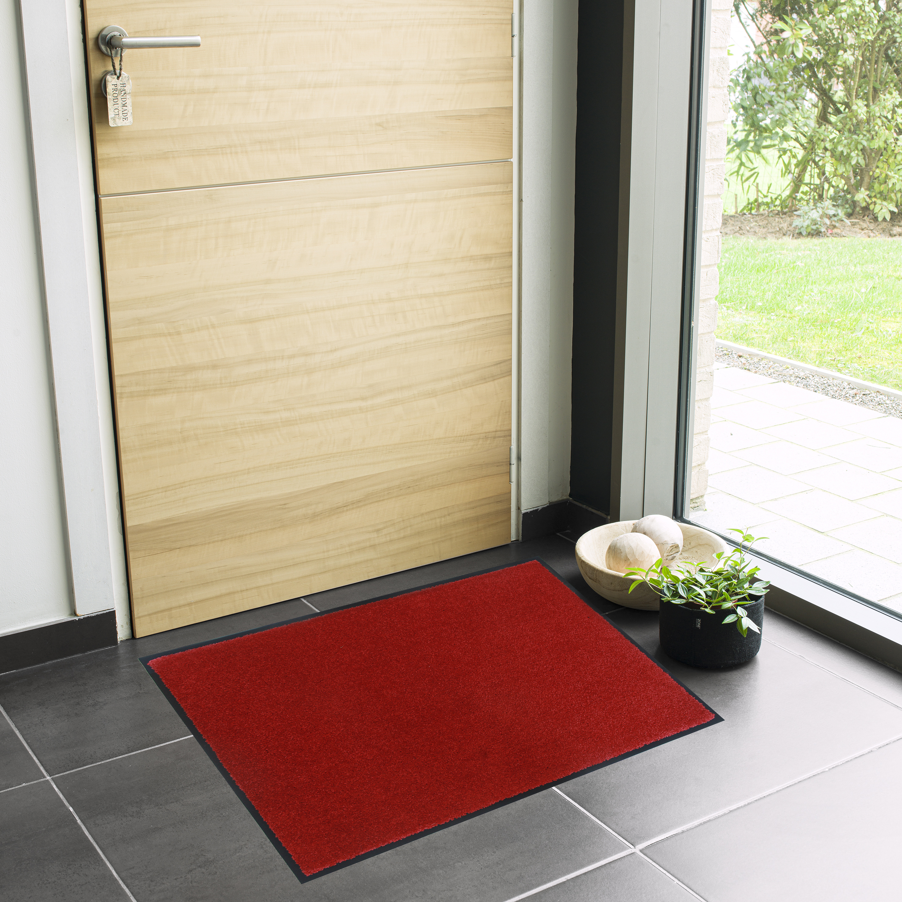 Zerbino Constant in poliammide rosso rettangolare, L 90 x L 60 cm - 2