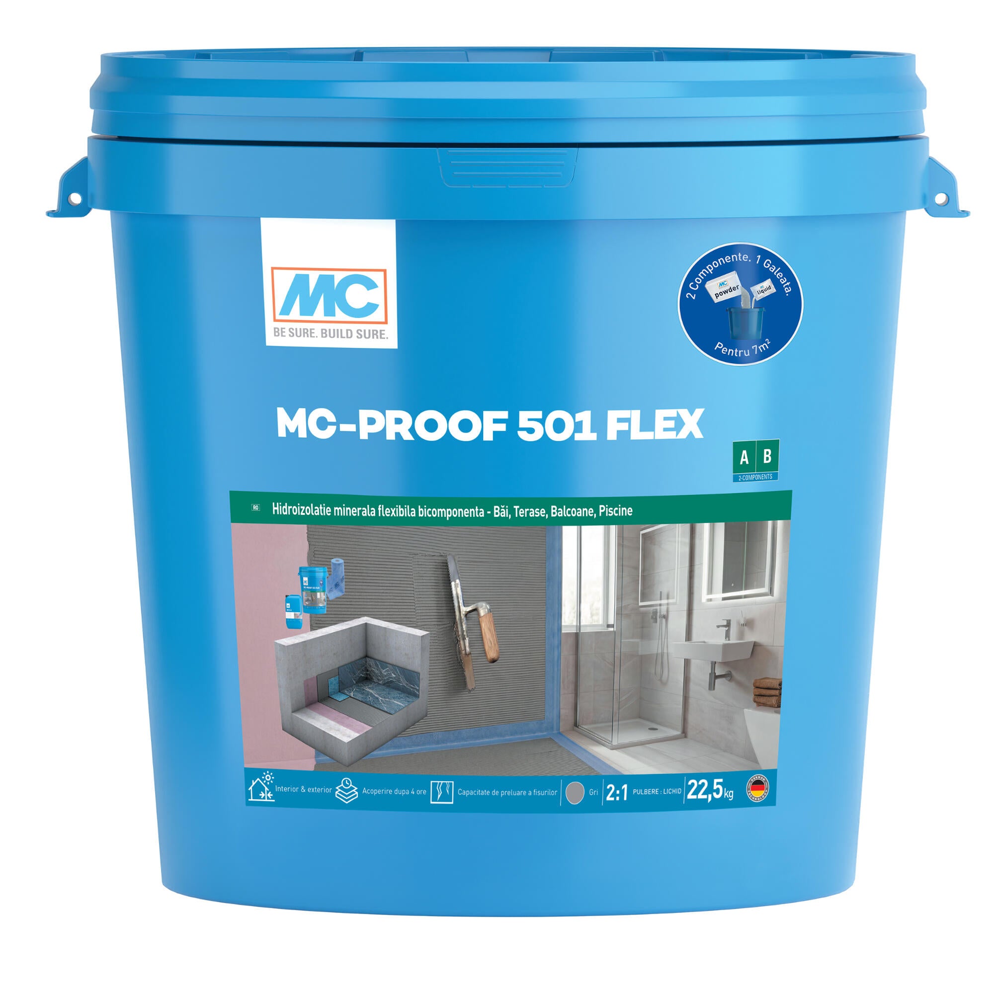 Hidroizolatie bicomponenta MC- Proof 501 Flex, A + B , 22.5 kg