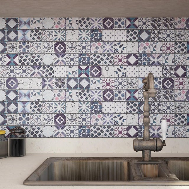 Piastrella Mosaico in travertino Capalbio multicolore opaco L 30 x L 30cm x Sp. 8 mm, 5 pezzi