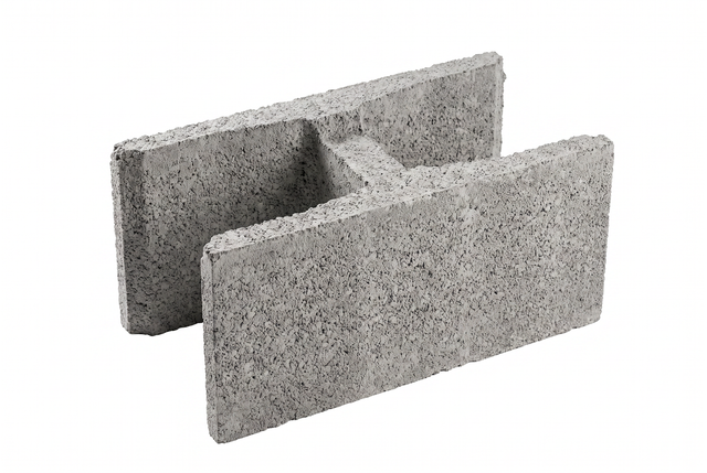 BLOQUE DE HORMIGÓN EN H 50X20X30 CM GRIS