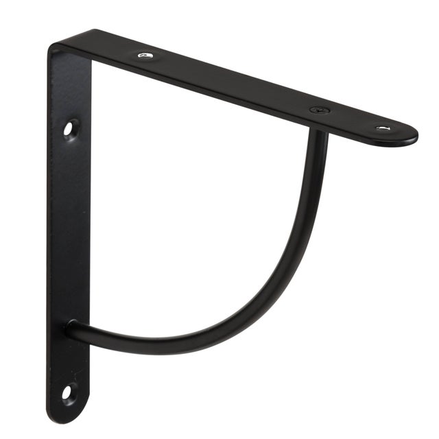 ESCUADRA METALICA PARA BALDA REFORZADA NEGRA 180X180X25MM