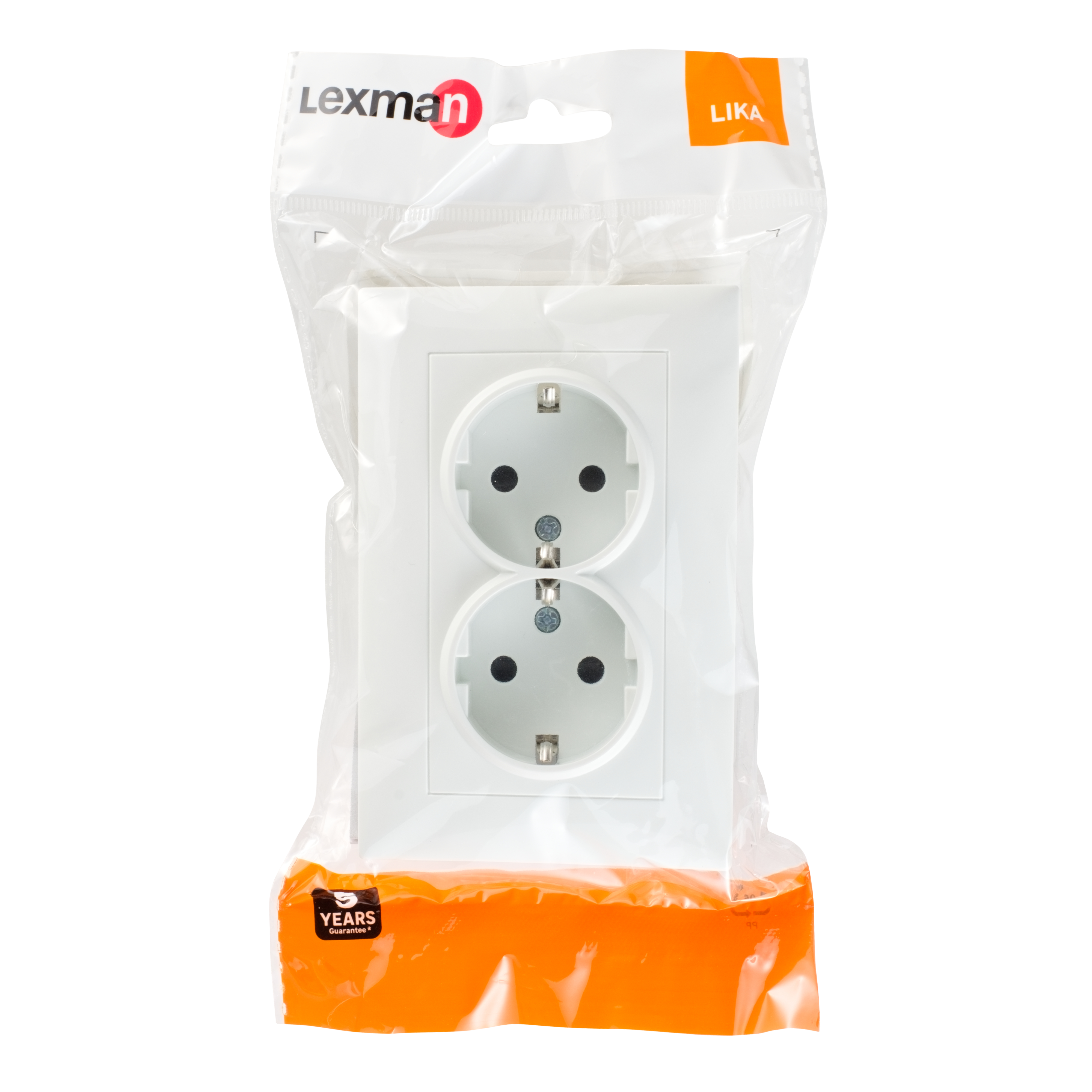 Tomada dupla 2P+T LEXMAN LIKA BRANCO - 5