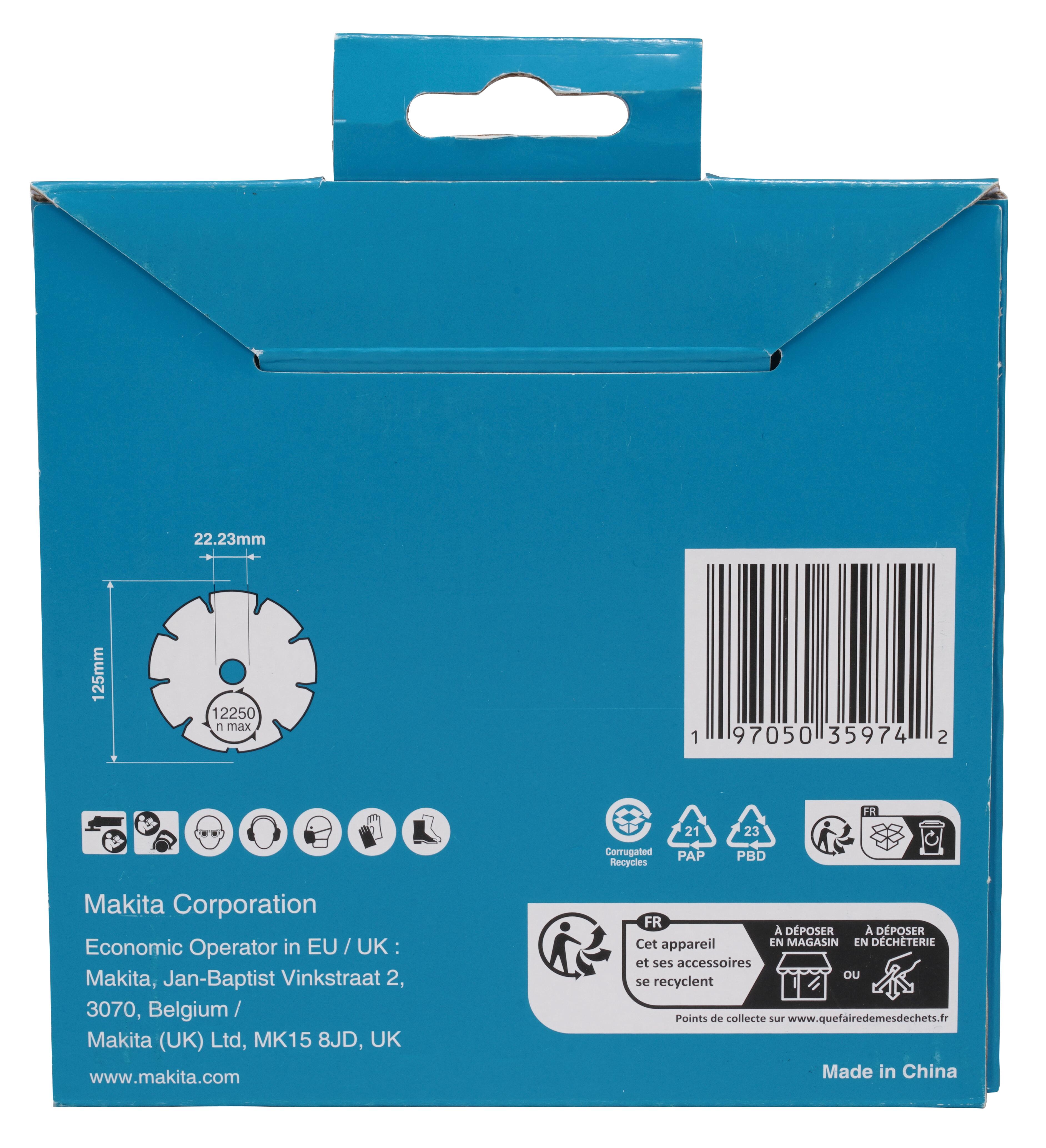 Tarcza diamentowa segmentowa 125x22,23 mm MAKITA, 10 szt. - 4