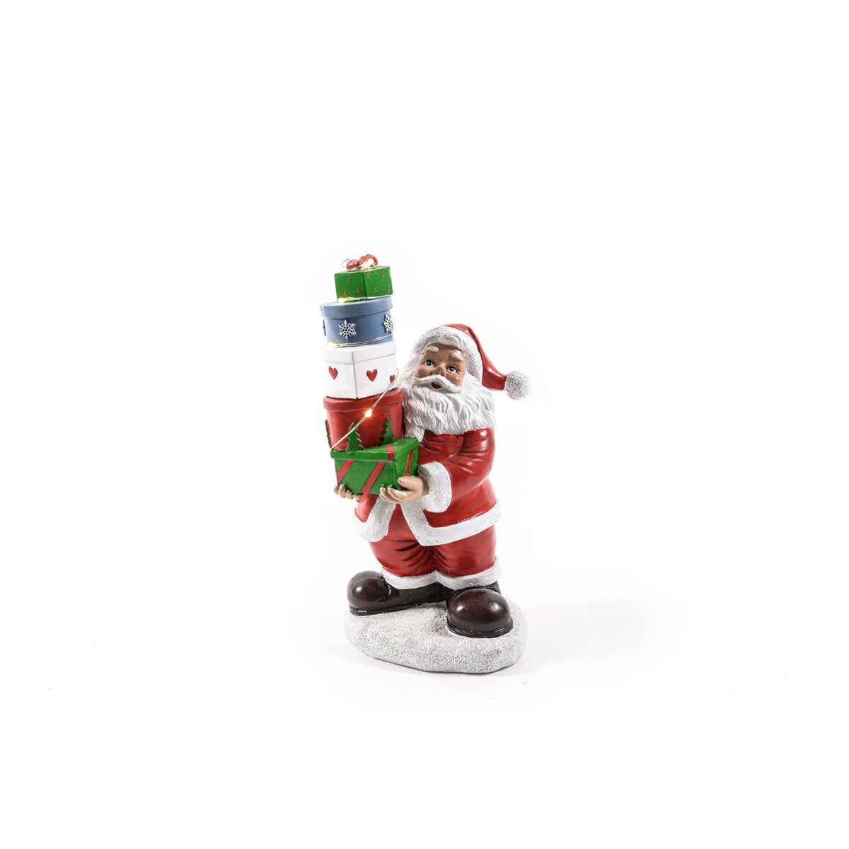 Sagoma Babbo Natale Con Luci LED Multicolori 60cm, Decorazione Natalizia