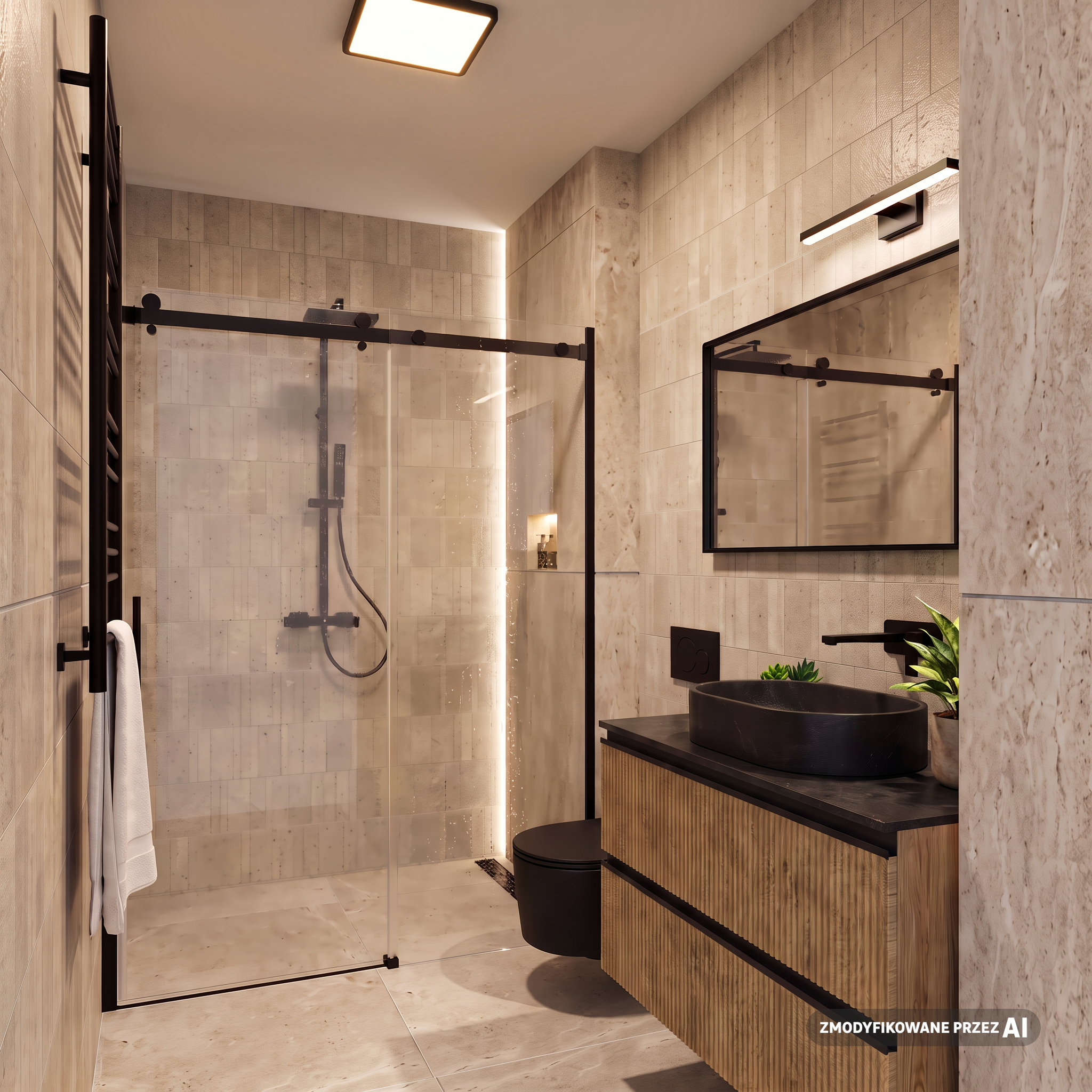 Oprawa natynkowa Lano czarna IP44 LED Inspire - 4