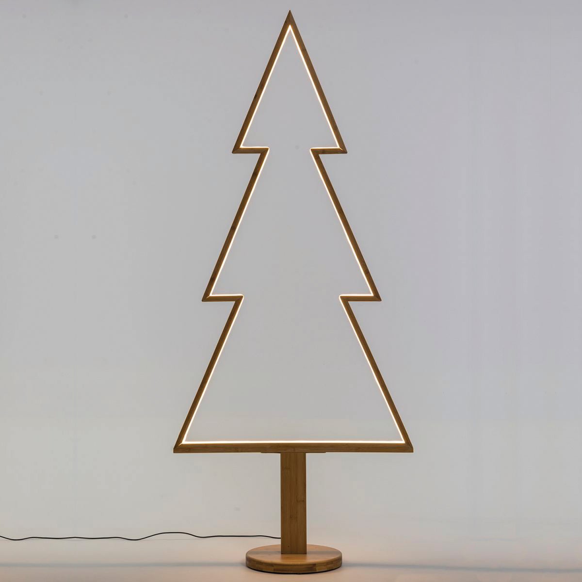 Albero luminoso abete marrone 140 lampadine led bianco caldo L 1.2 m x H 170 cm - 3