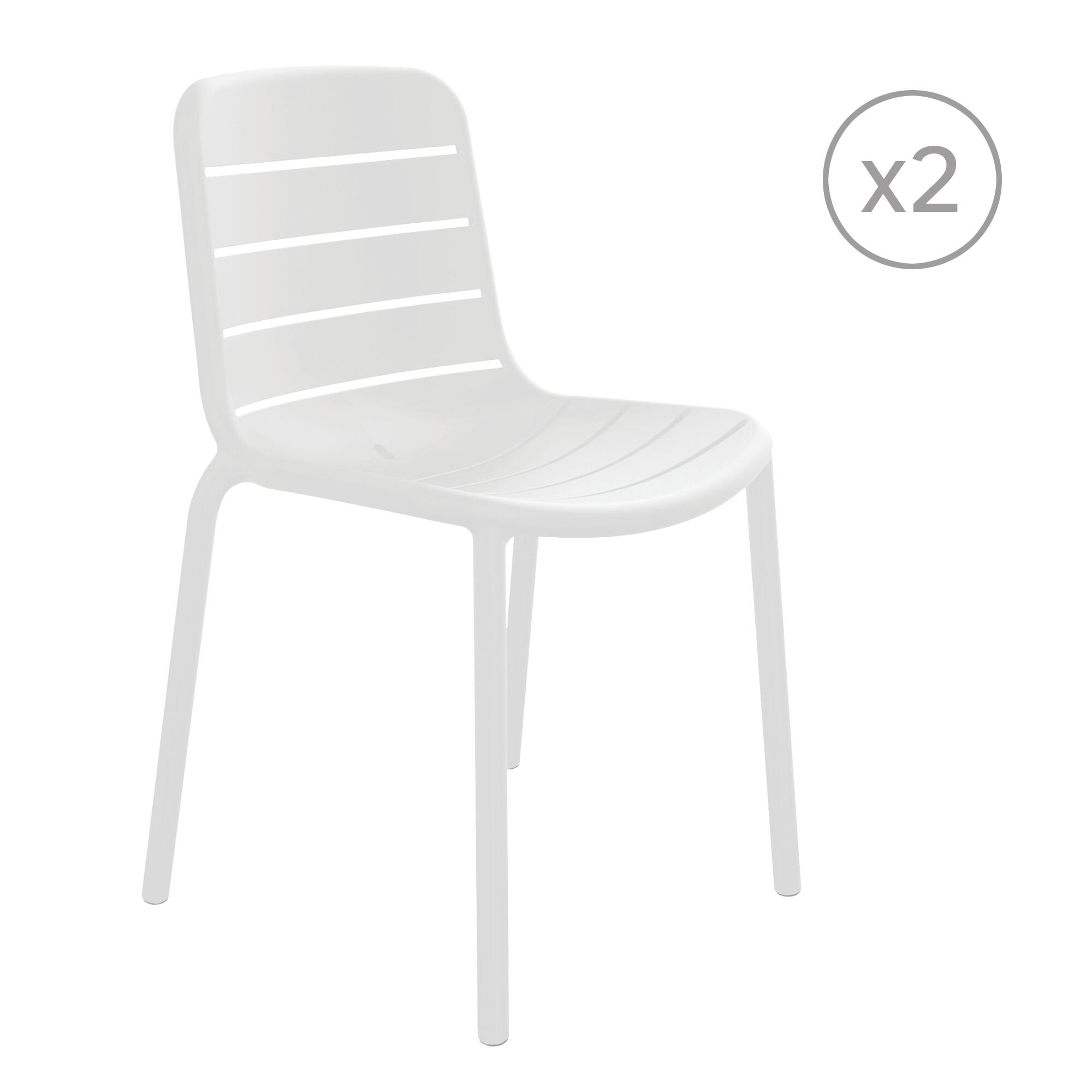 pack 2 sillas de exterior gina blanco 805x523x52 cm