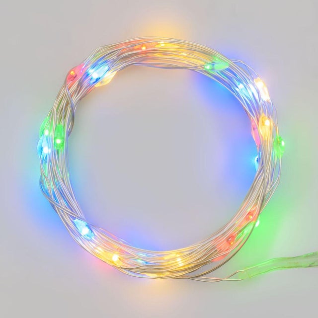 Filo di luci di natale 40 lampadine LED multicolore Micro 4 m