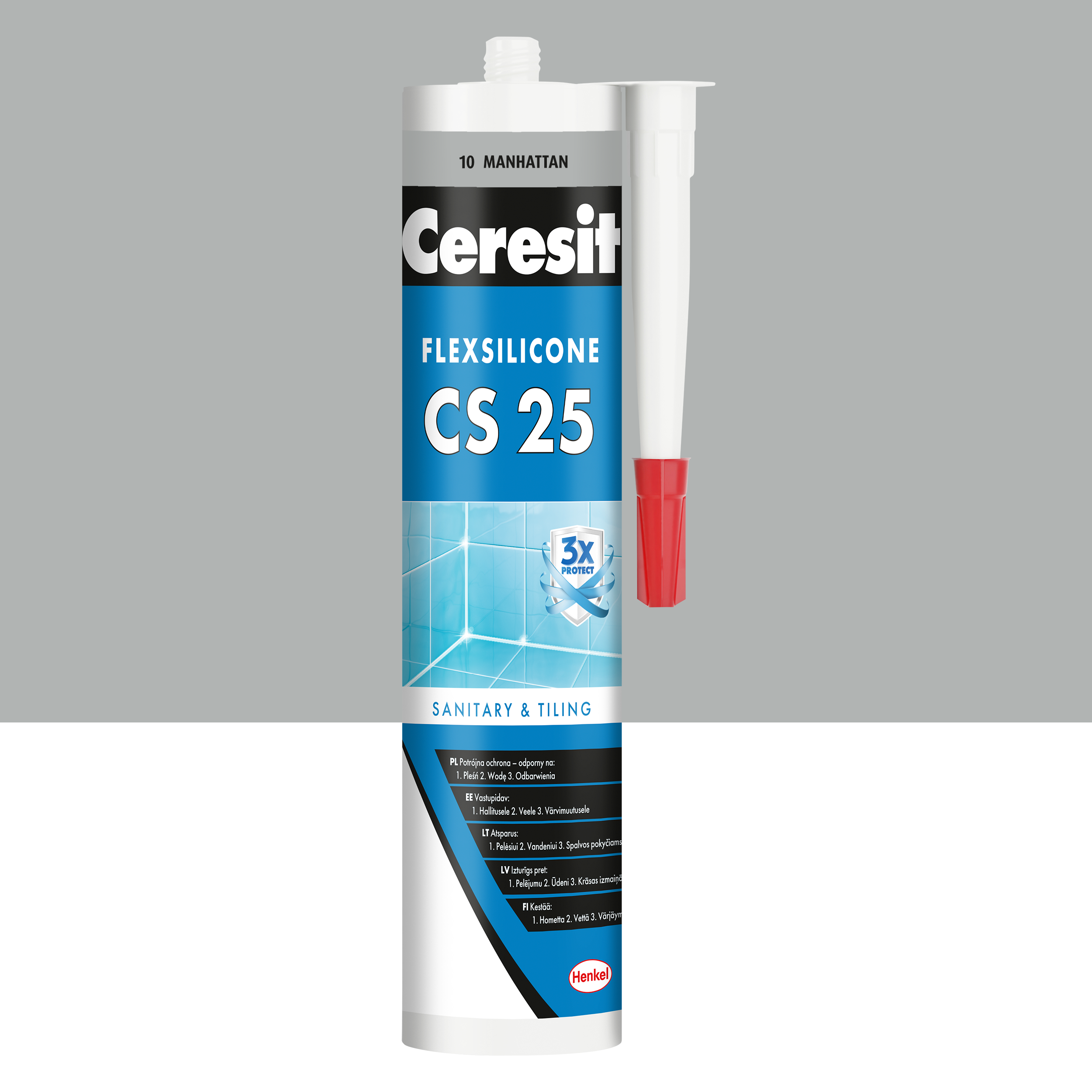 Silikon sanitarny  CS-25 280 ml 10 Manhatan Ceresit