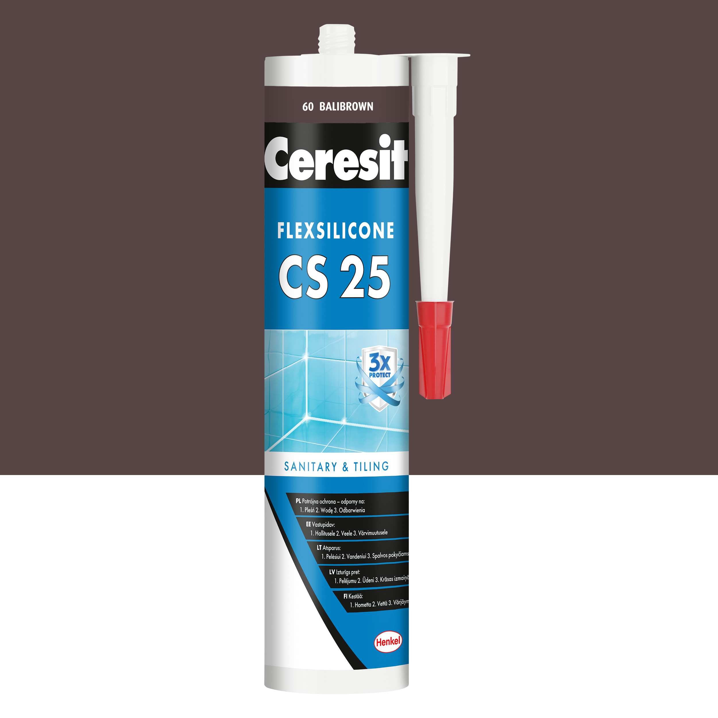 Silikon sanitarny CS-25 Balibrown Ceresit