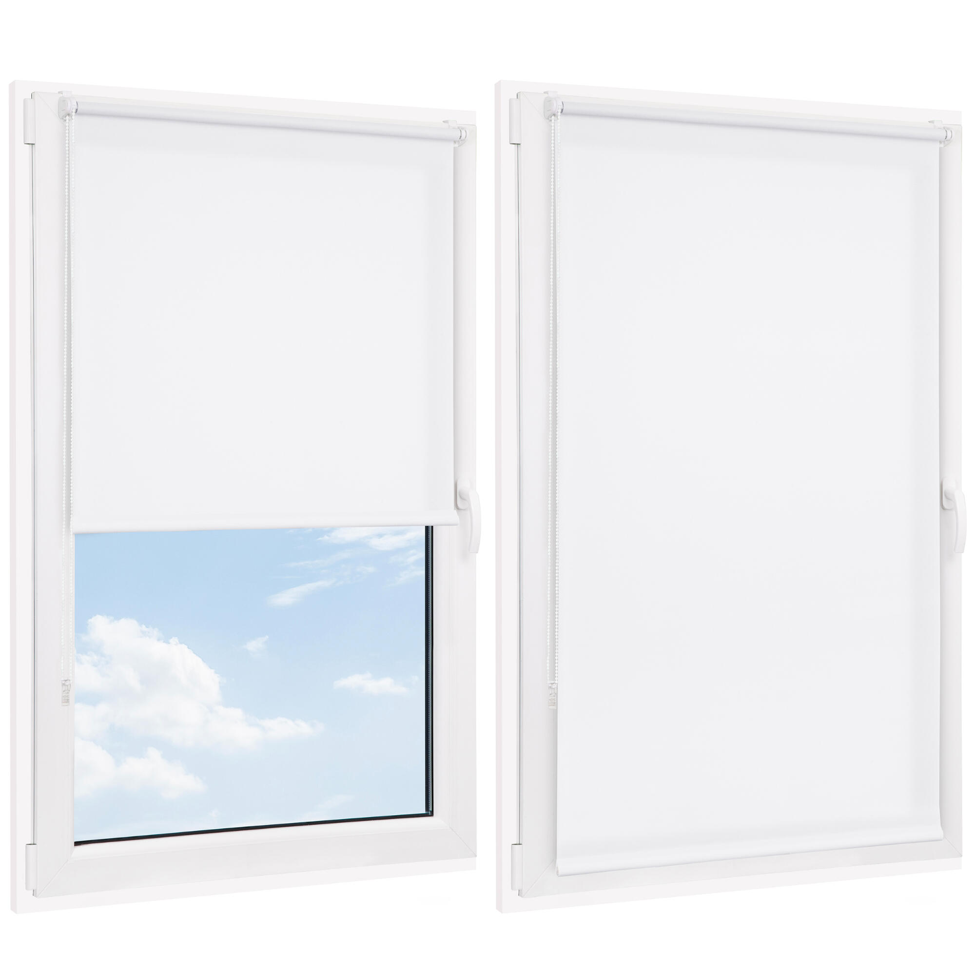 Roleta textila translucida Flow, 51 x 140 cm, alb
