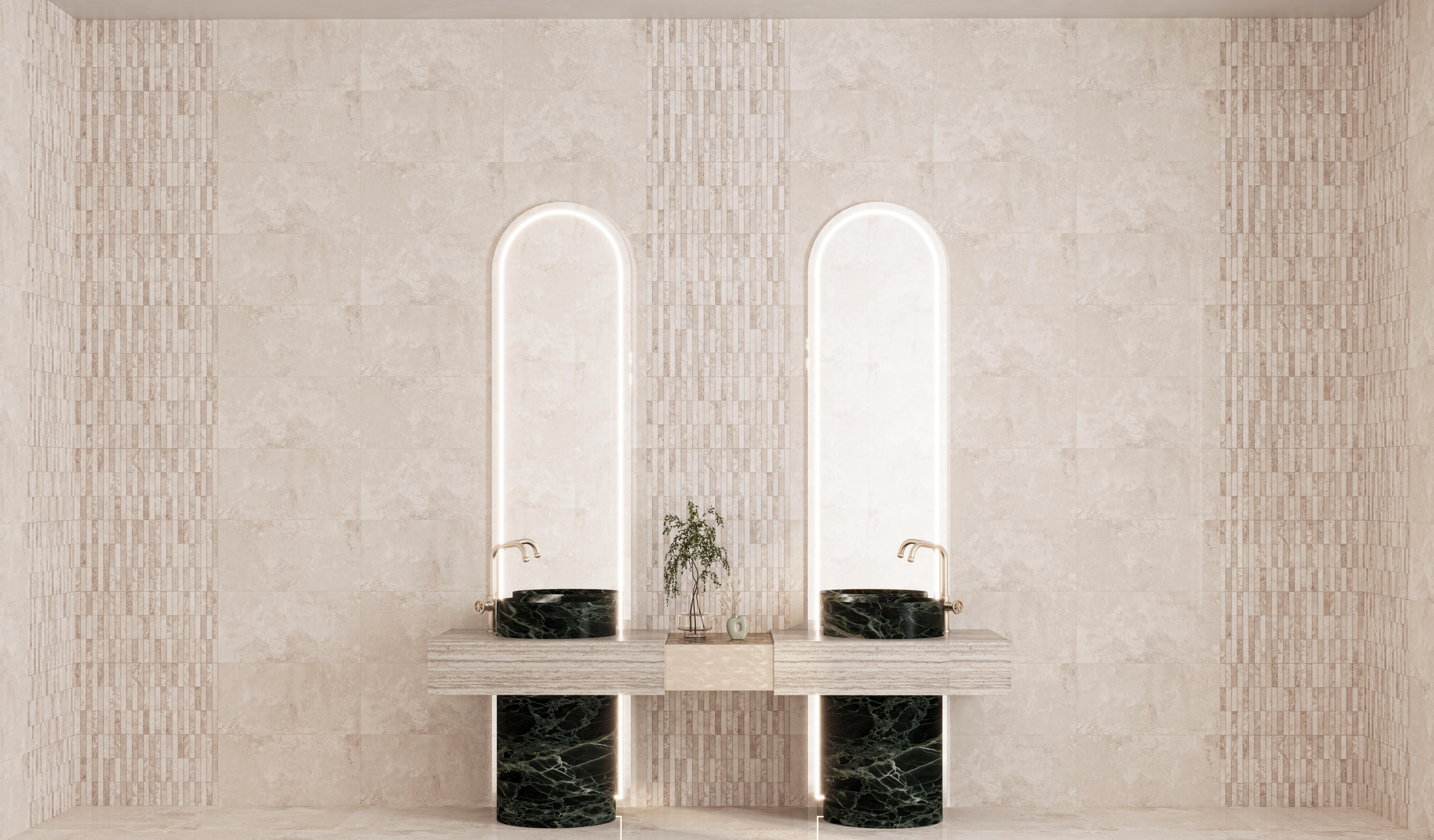 Faianta 29.6 x 59.6 cm, Sahara, aspect beton, bej, mat, rectificata