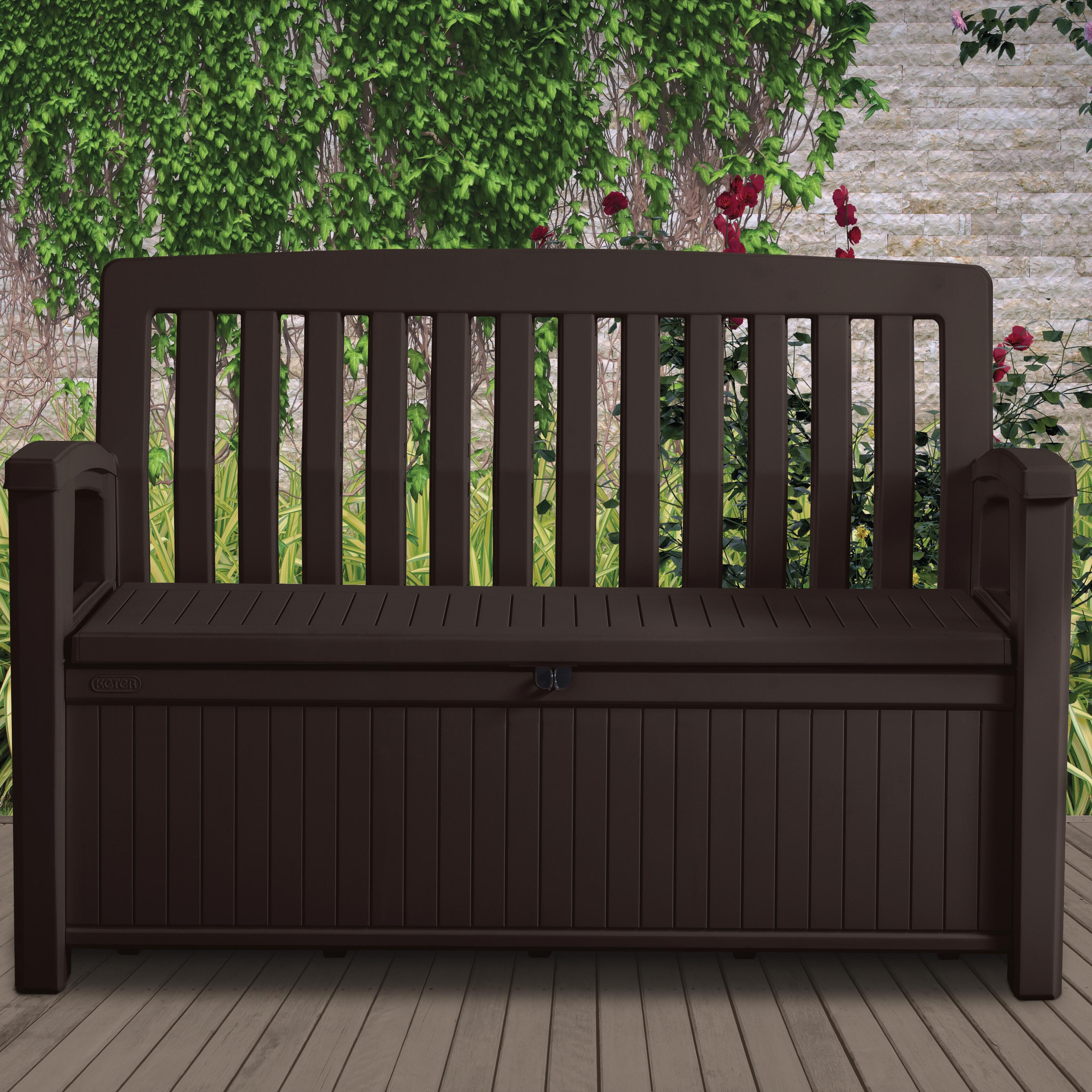 Baule panchina KETER PATIO STORAGE BENCH in polipropilene antracite L 132.7 x H 89 x P 61.2 cm - 8