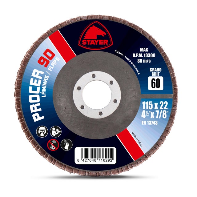 DISCO MIL HOJAS METAL CIRCONIO 115MM GRANO 60 STAYER