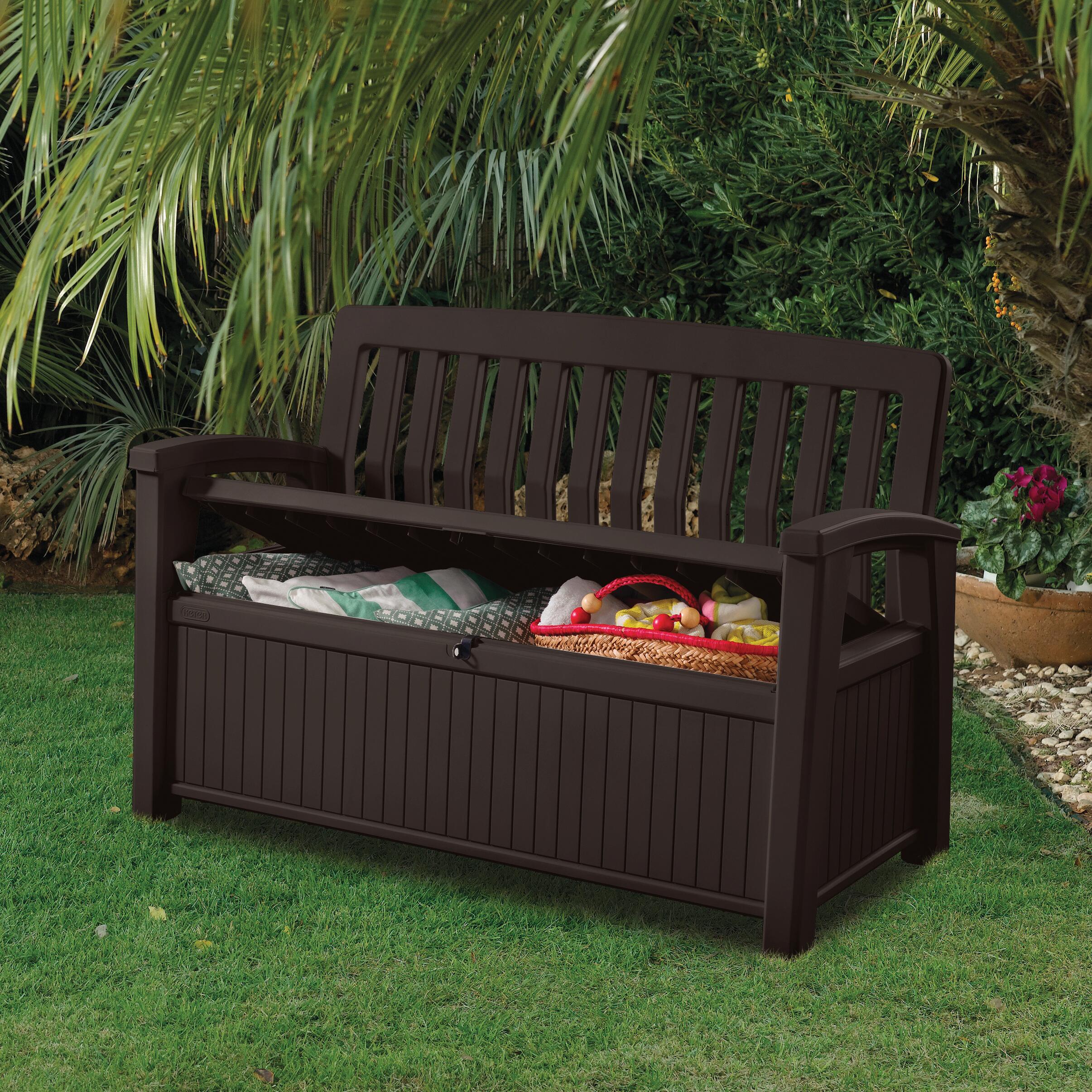 Baule panchina KETER PATIO STORAGE BENCH in polipropilene antracite L 132.7 x H 89 x P 61.2 cm - 7
