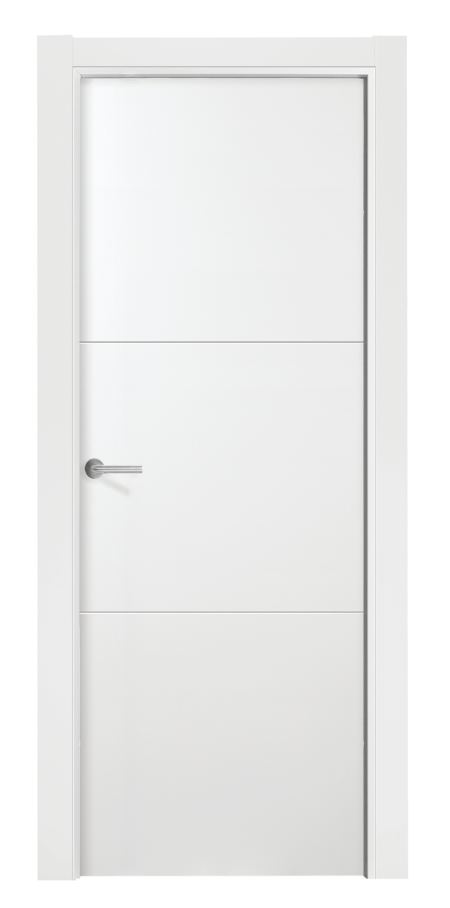 PUERTA INTERIOR EN BLOCK LACADA BLANCA T3 82,5 CM DERECHA
