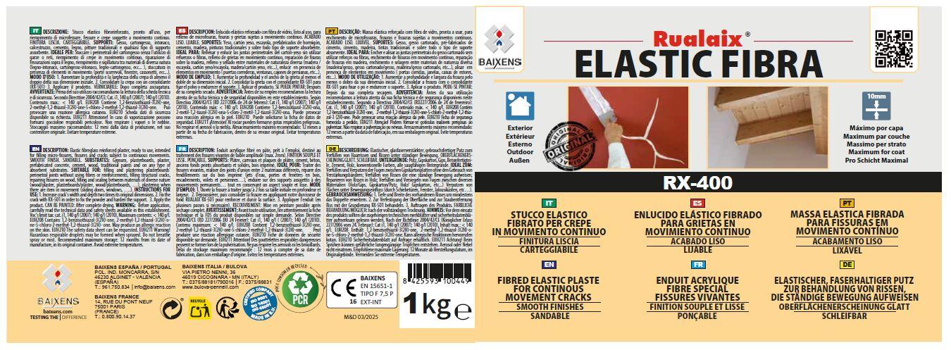 MASILLA EN PASTA FISURAS Y GRIETAS ELASTIC RUALAIX 1KG - 2