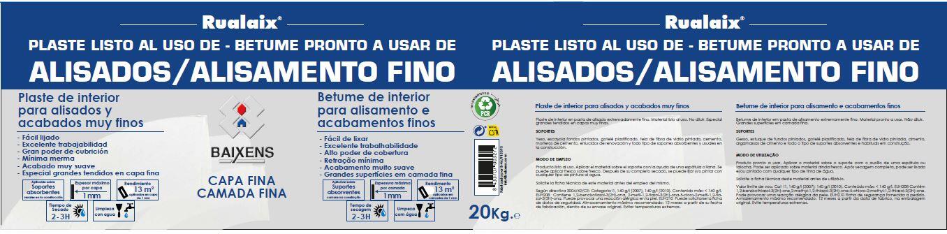 MASILLA EN PASTA CAPA FINA ALISADOS FINOS 20KG - 2