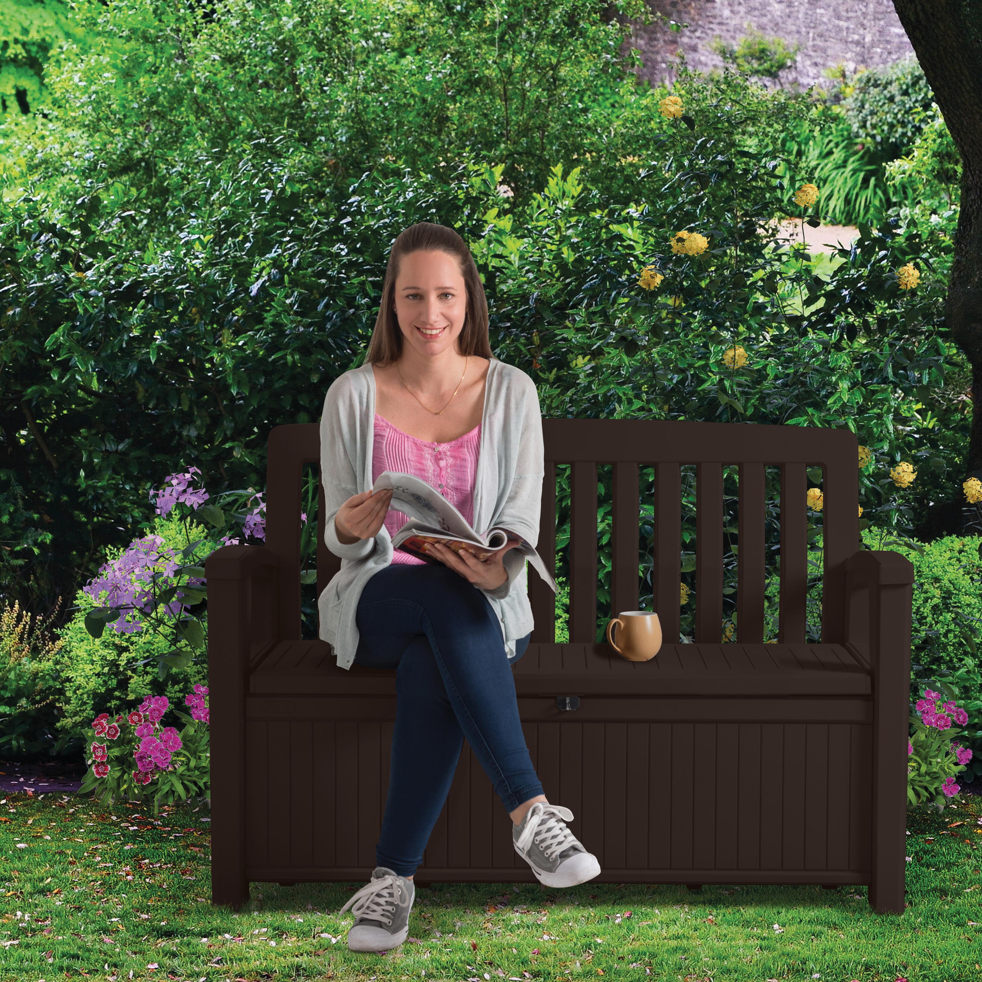 Baule panchina KETER PATIO STORAGE BENCH in polipropilene antracite L 132.7 x H 89 x P 61.2 cm - 6