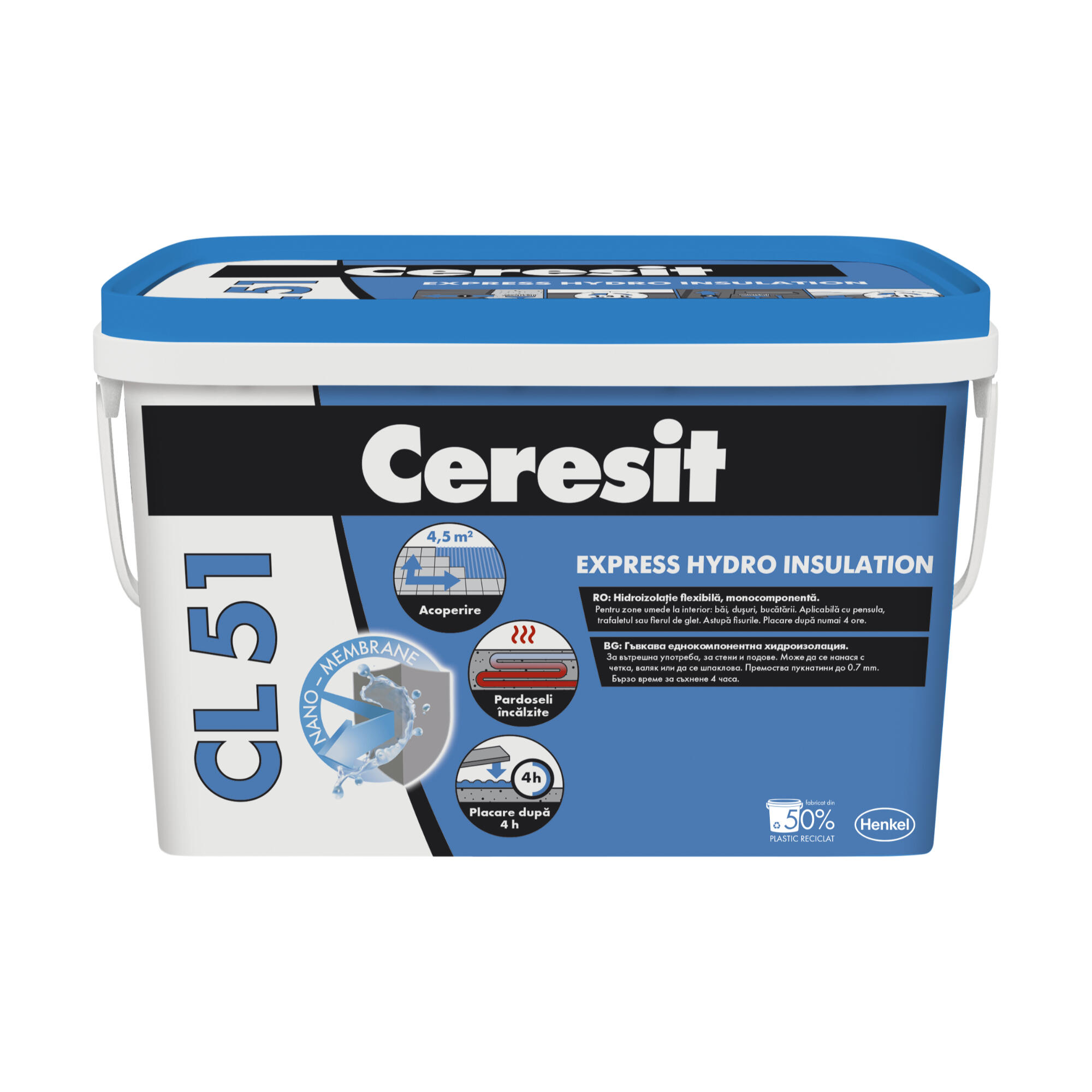 Hidroizolatie flexibila Ceresit CL51, pentru podele si pereti, 5