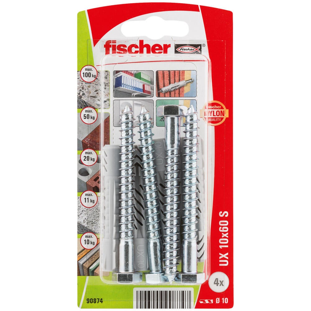 Kołek rozporowy z wkrętem UX 10x60 mm (4 szt.) - 2