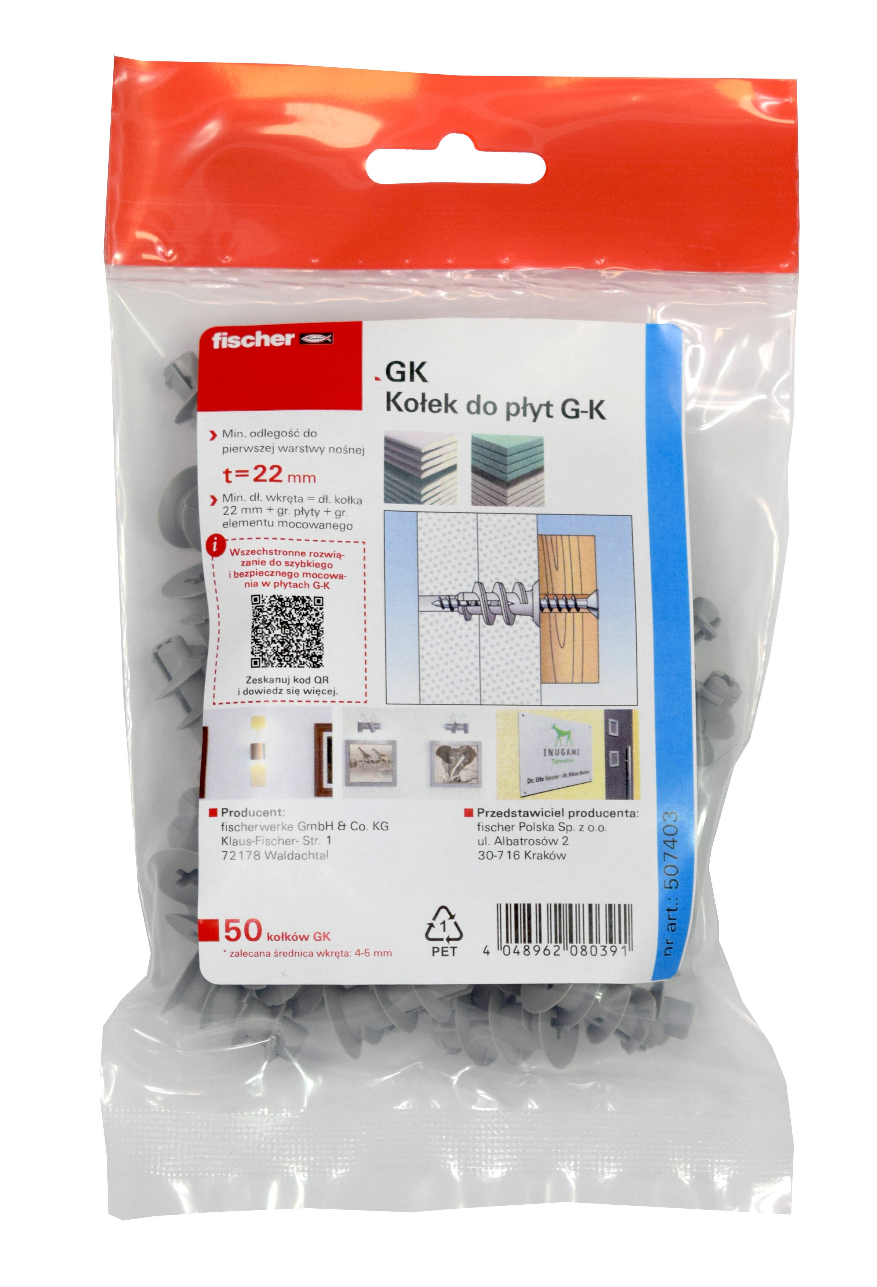 Kołek do płyt g-k 22 mm (50 szt.) - 2