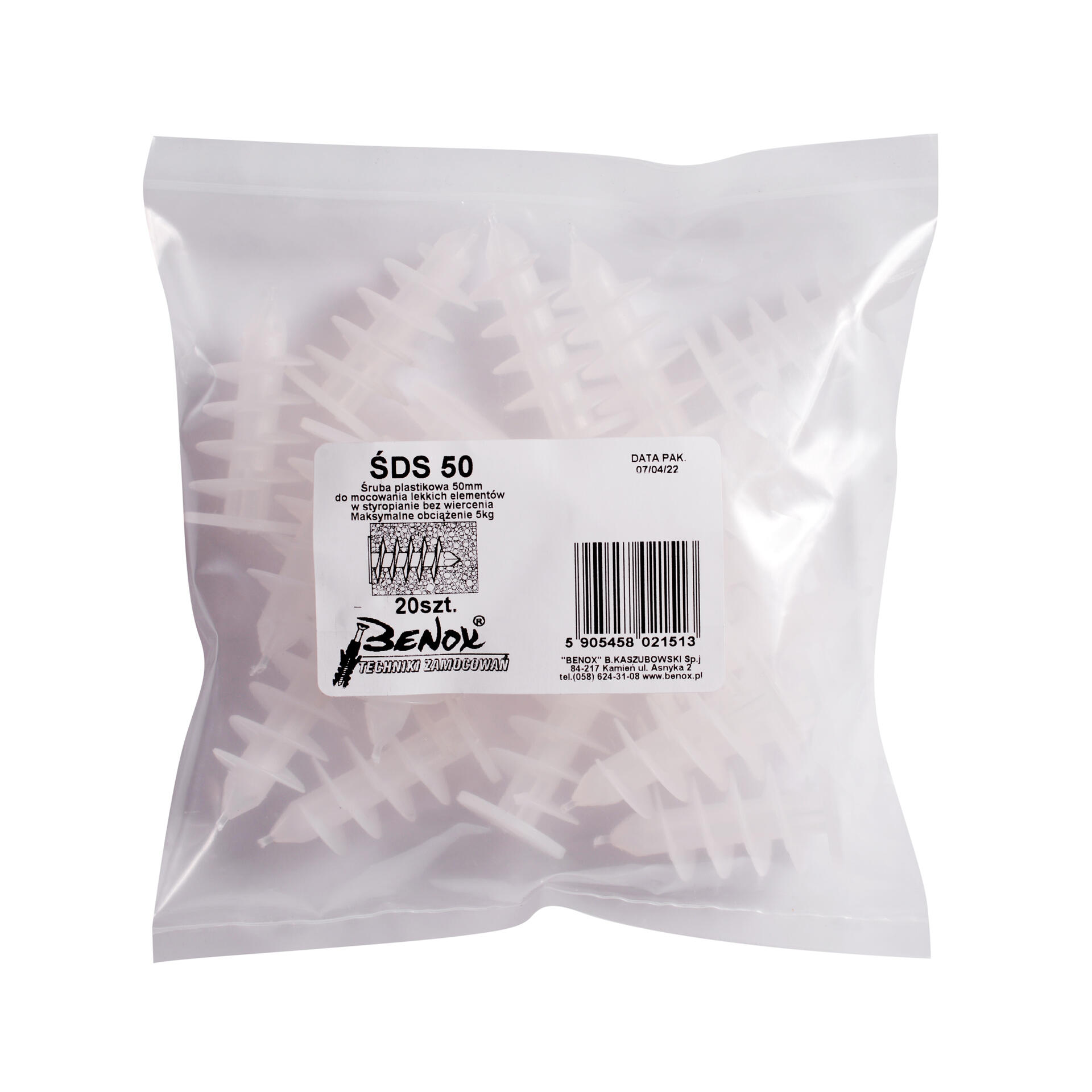 Kołek plastikowy do styropianu 50x20 mm (20 szt.) - 2