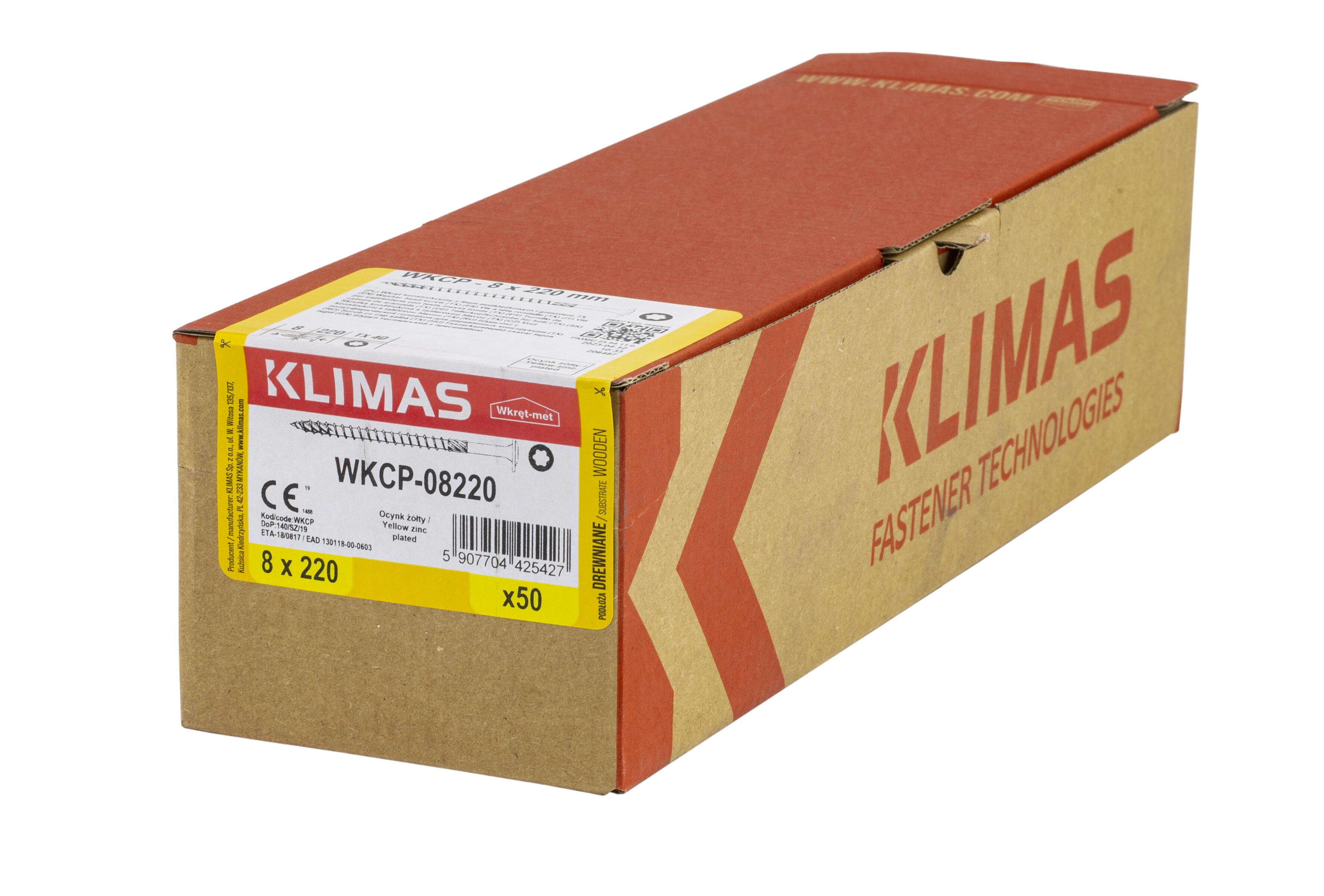 Wkręt do łączników ciesielskich z łbem talerzykowym 8x220 mm (50 szt.) - 2