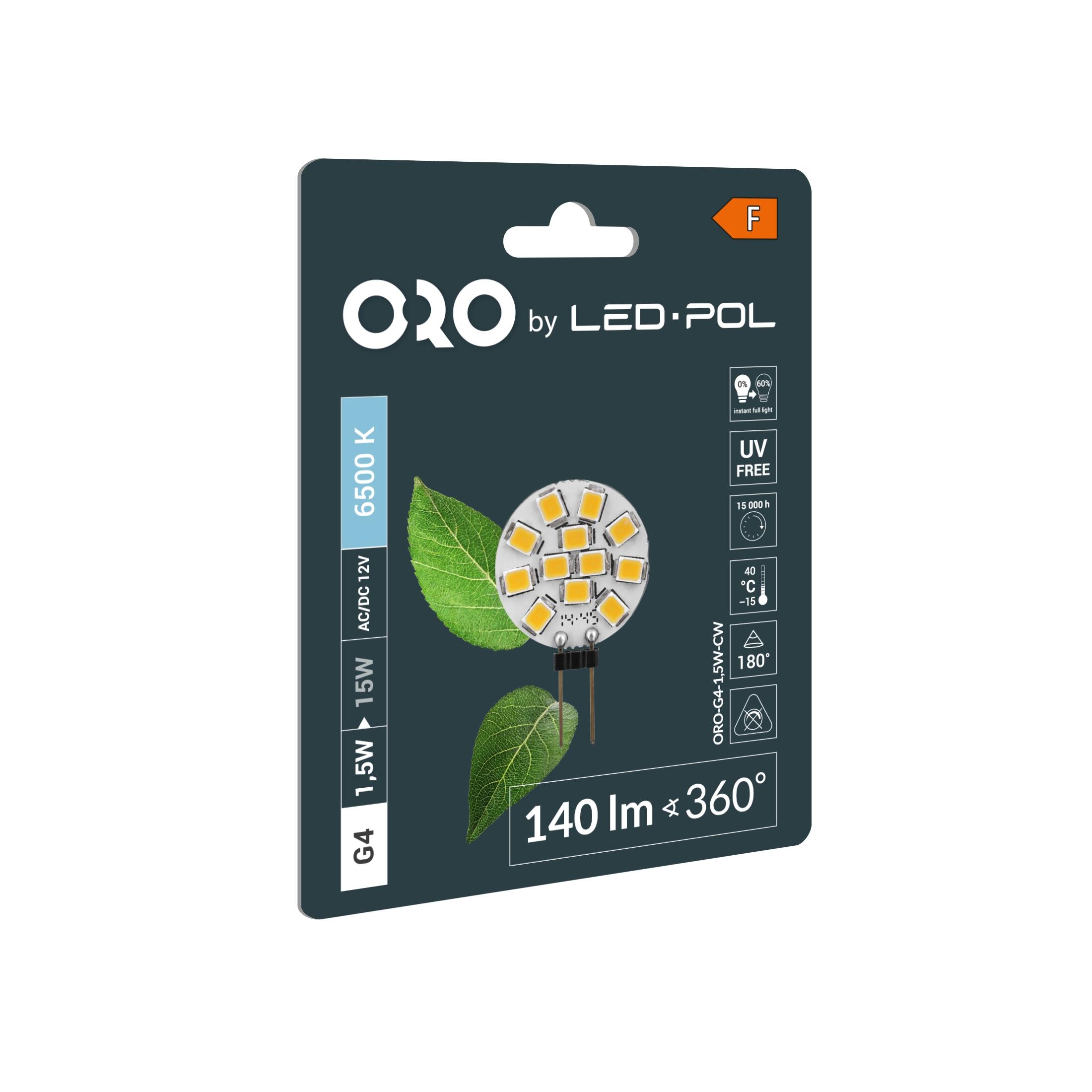 Żarówka LED G4 1,5W 140lm 6500K - 3