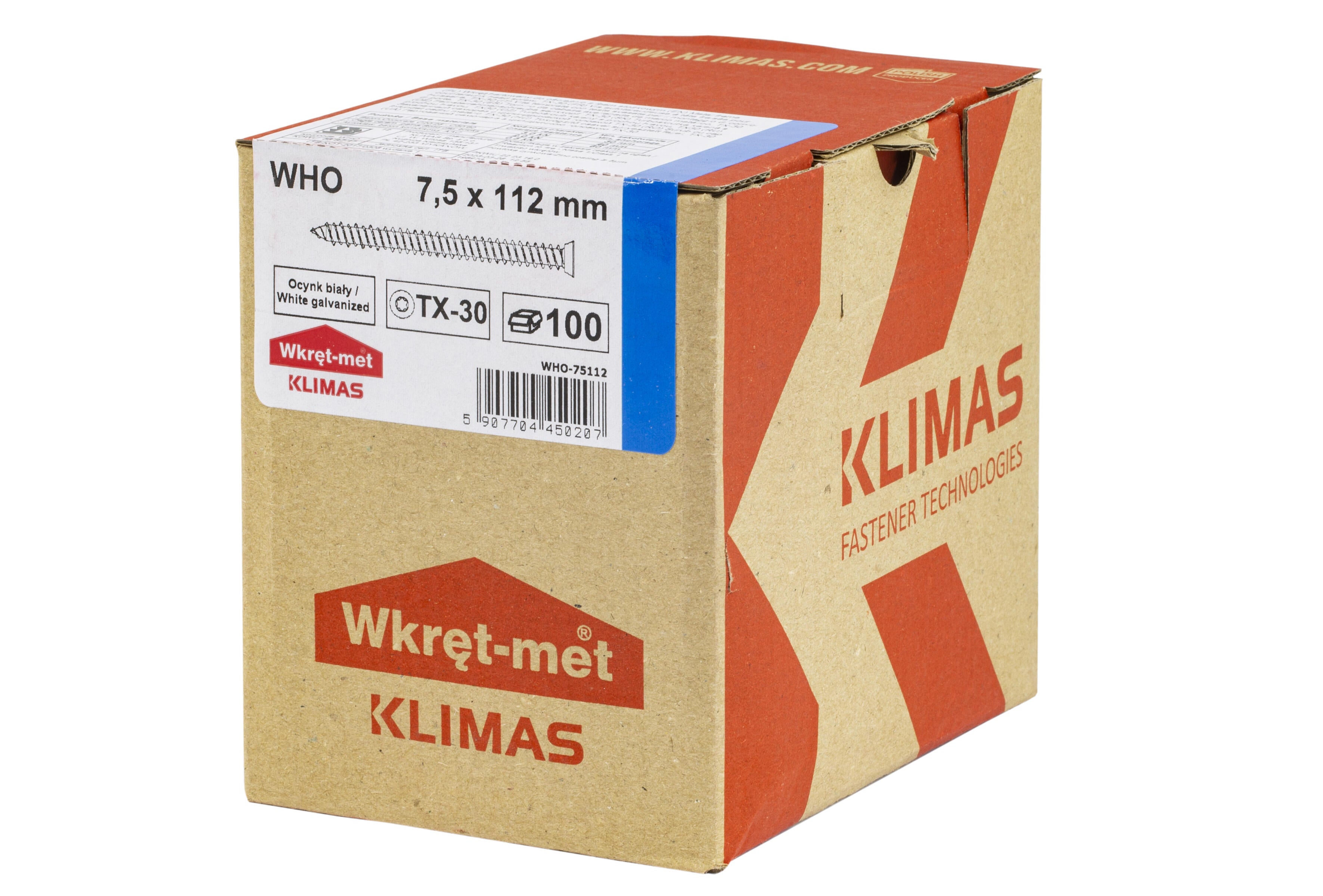Wkręty hartowane do ościeżnic 7.5x112 mm (2.24 kg.) - 2