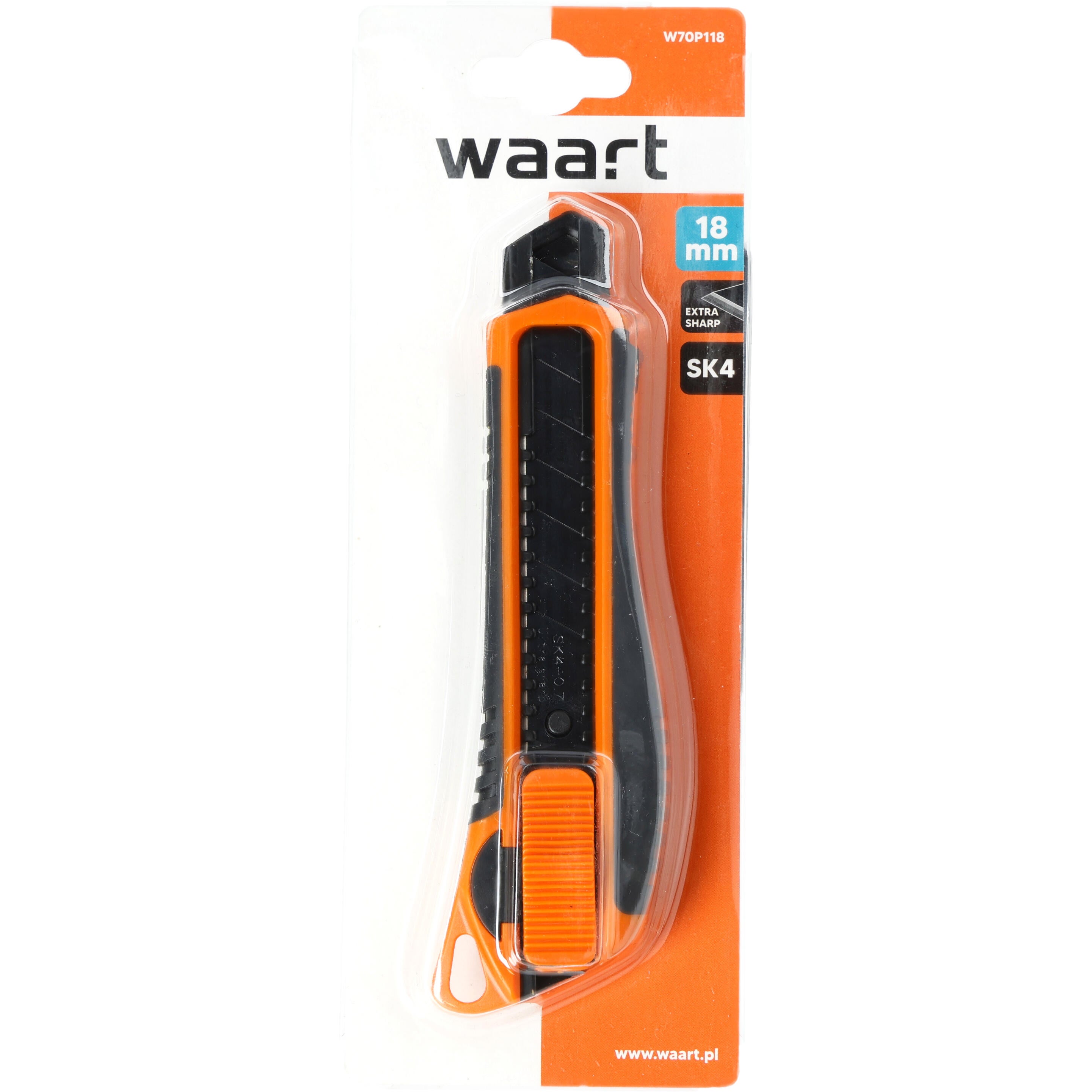 Nóż z ostrzem łamanym 18 mm, czarne ostrze SK4 WAART - 4