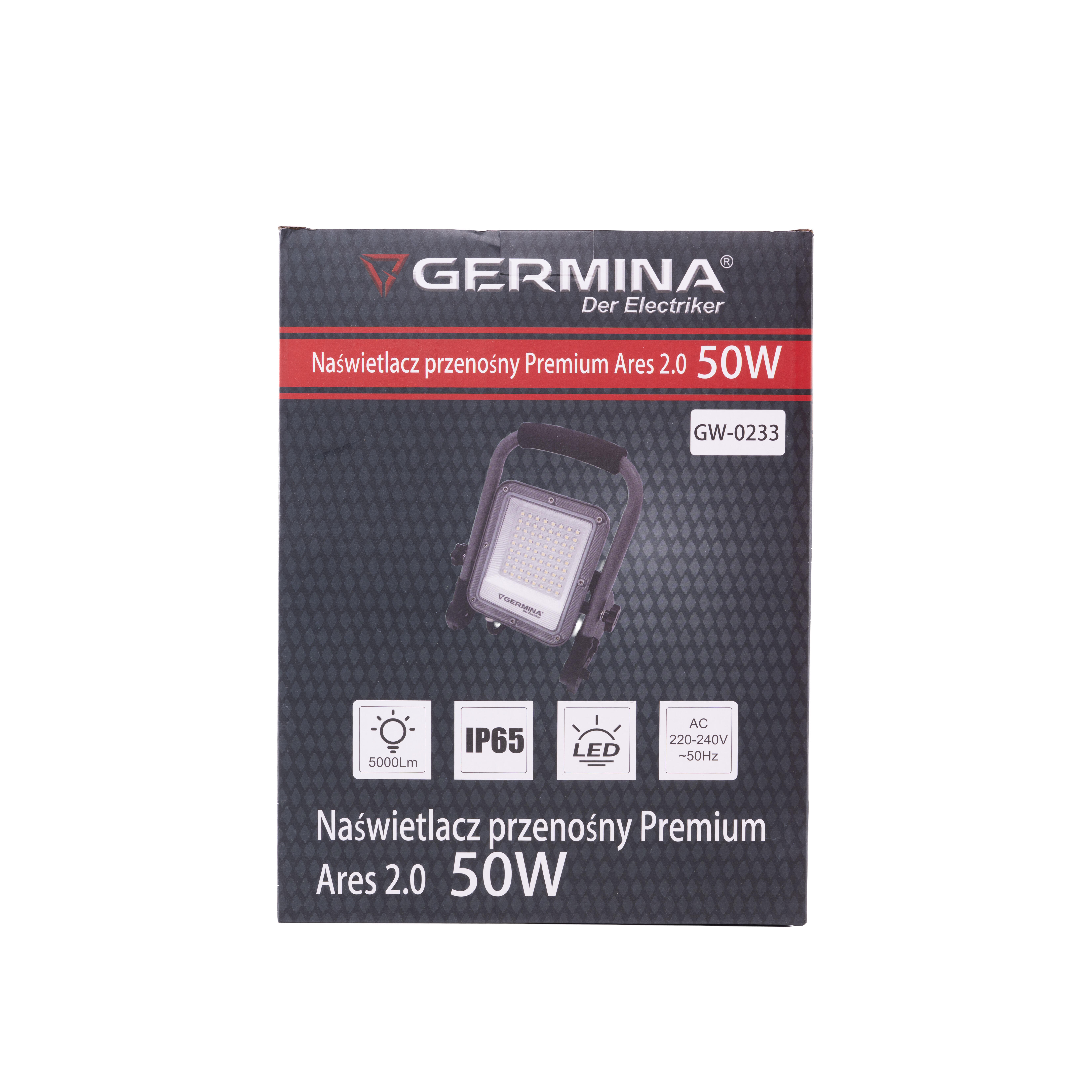 Naświetlac przenośny Ares 50W 5000lm 6000K IP65 - 3