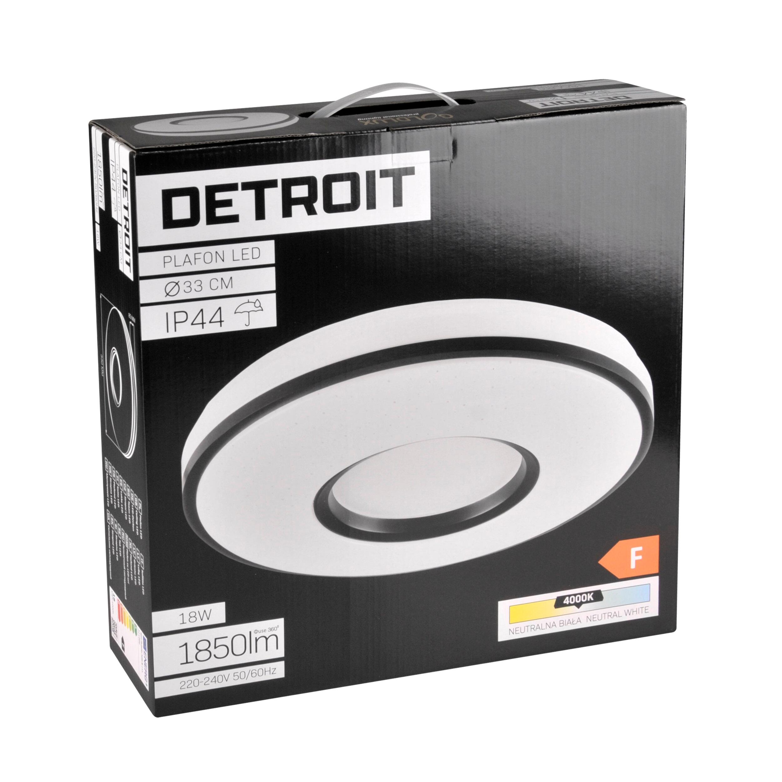 Plafon LED Detroit 18W 1850 lm IP44 biały - 5
