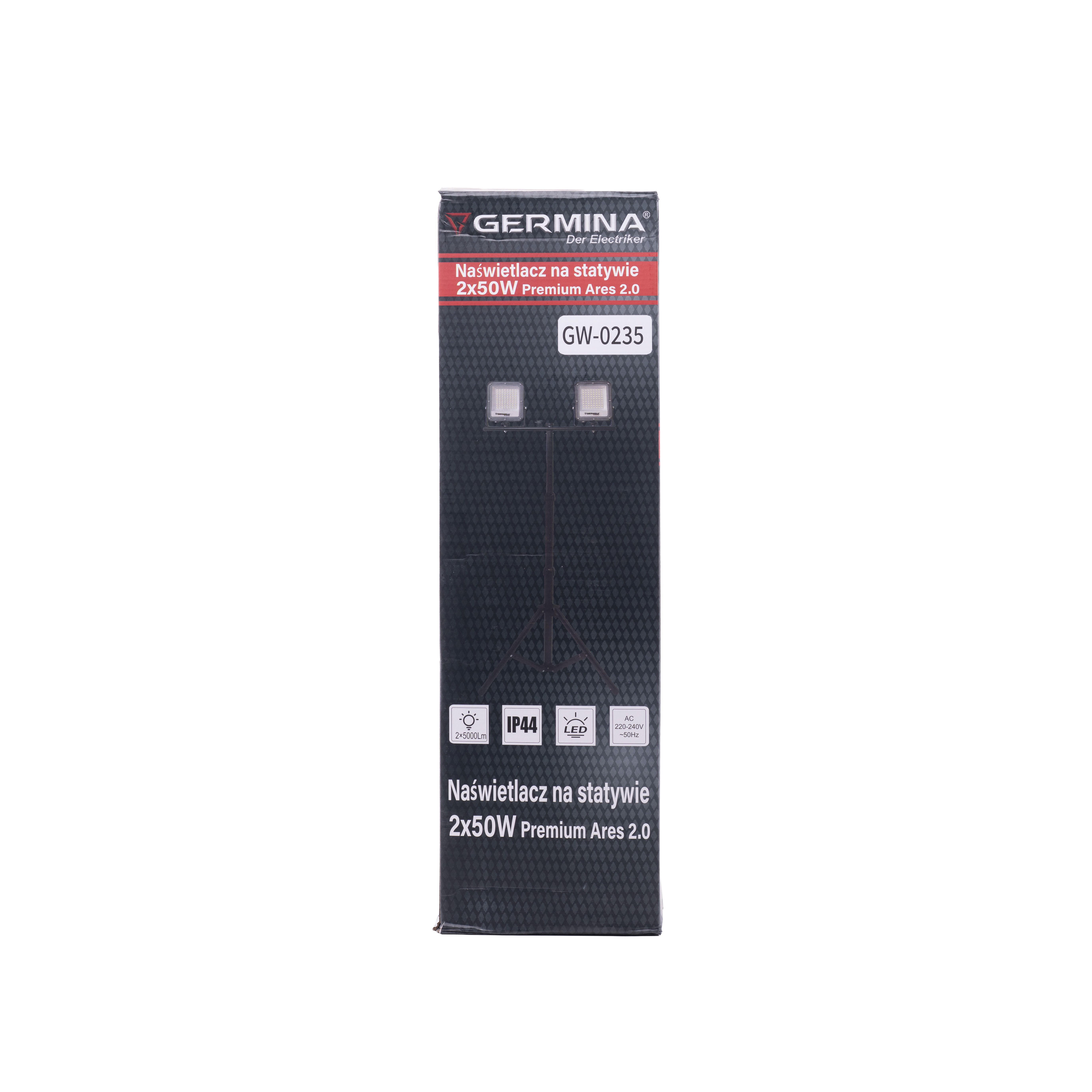 Naświetlacz na statywie Ares 2x50W 5000lm 6000K IP65 - 3