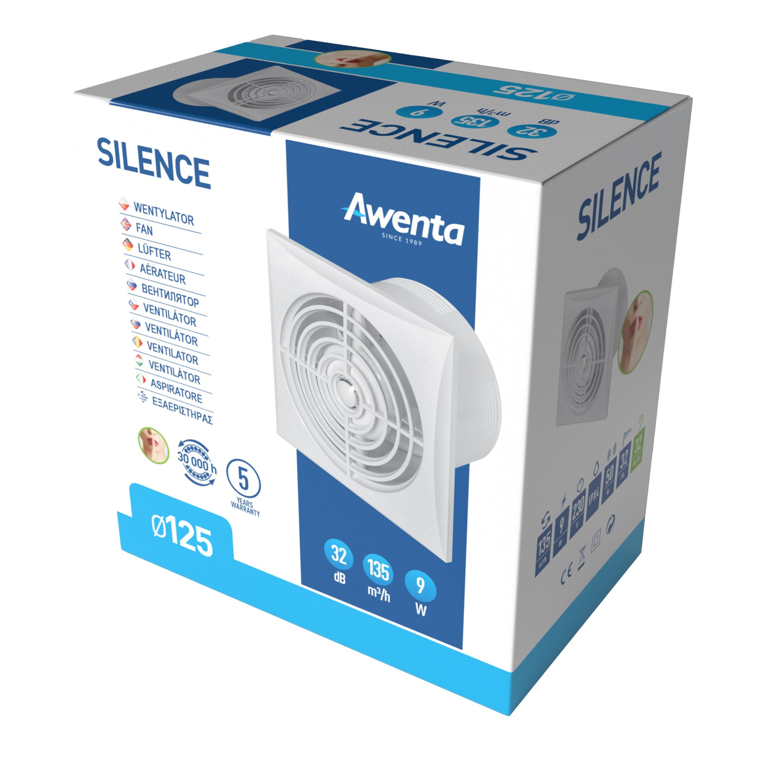 Wentylator łazienkowy Silence WZ125 kostka - 2