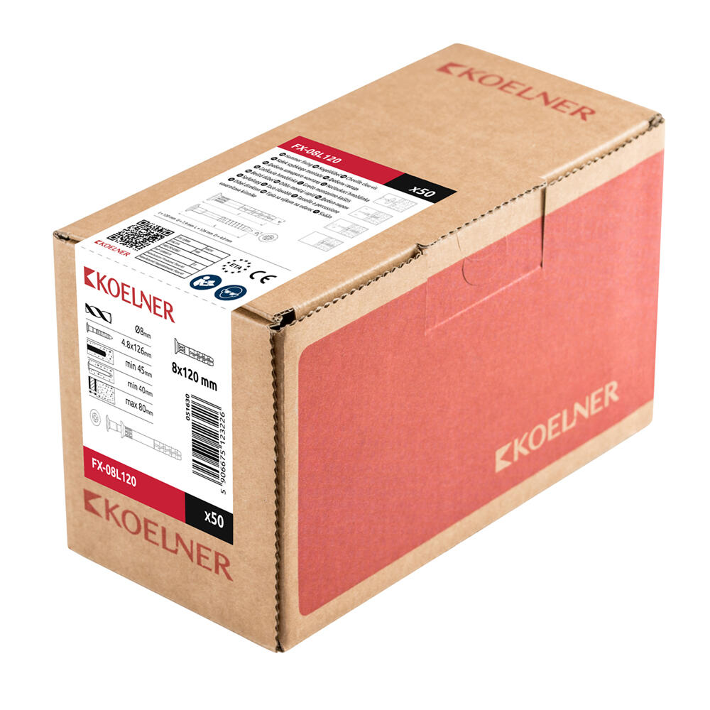 FX kołek szybkiego montażu 8x120 mm (50 szt.) - 2