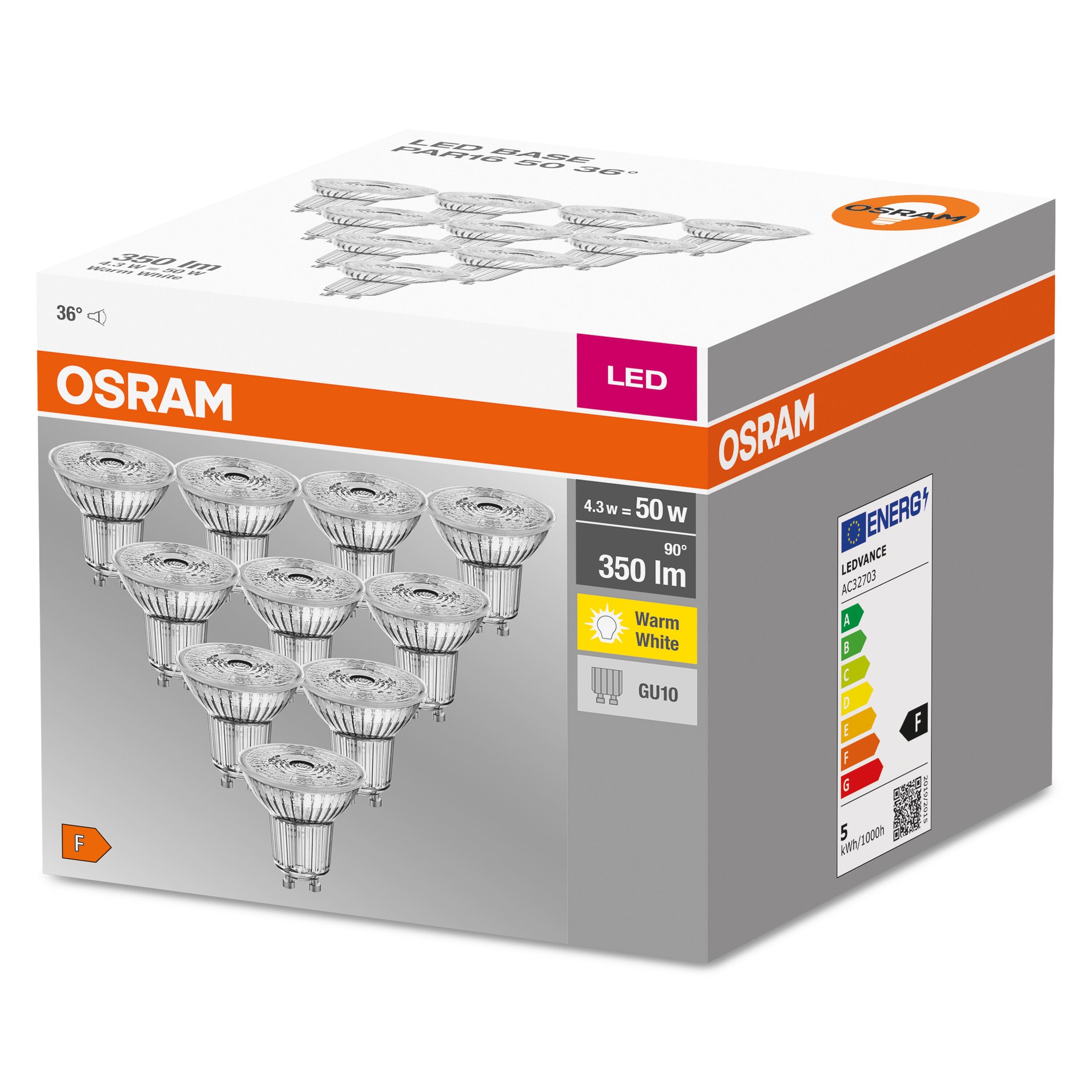 Żarówka LED GU10 4,3W 350Lm 2700K 10 sztuk - 2