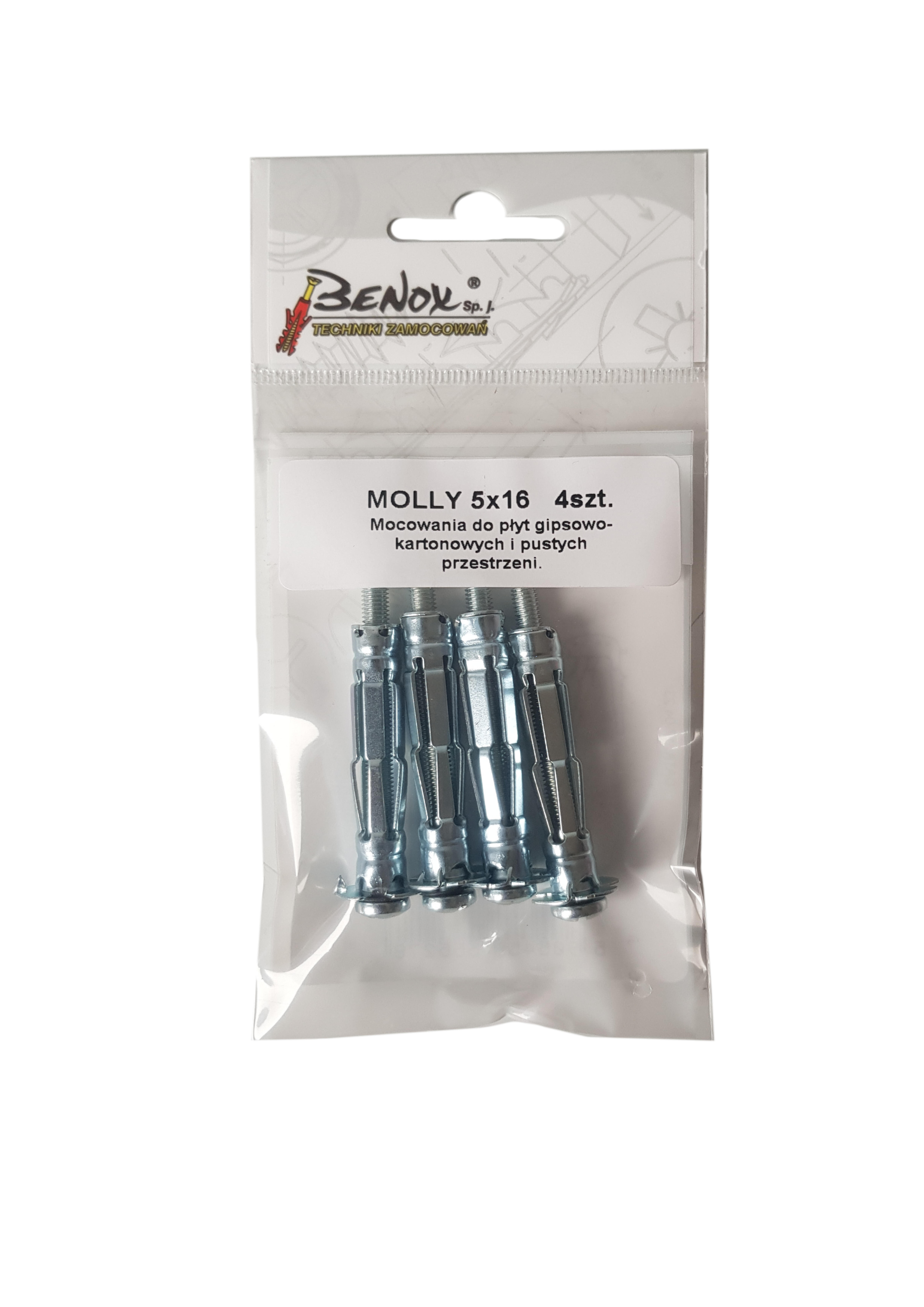 Kołek typu Molly do pustych przestrzeni 5x16 mm (4 szt.) - 2